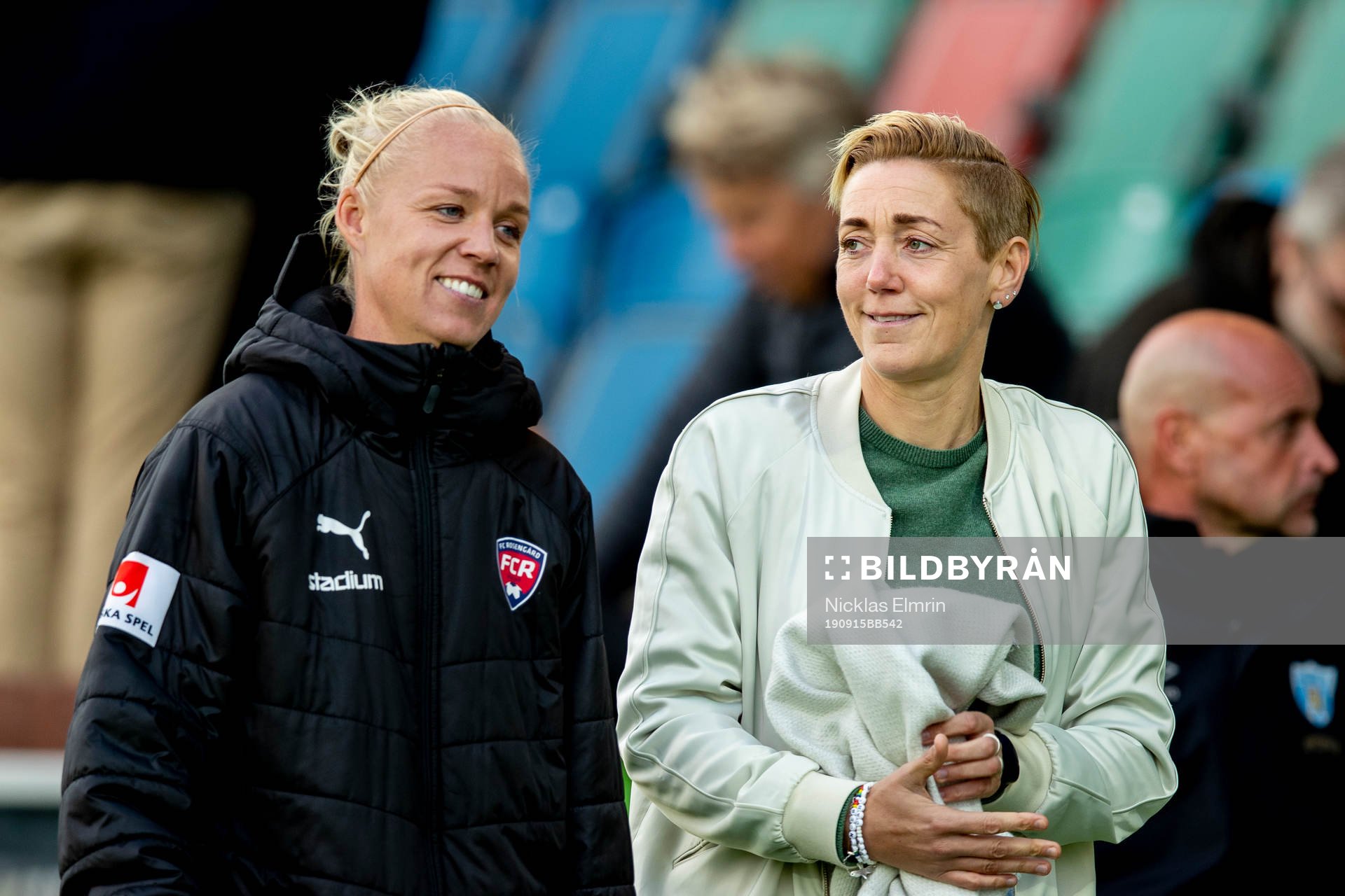 Rosengårds sportchef Therese Sjögran och Caroline Seger