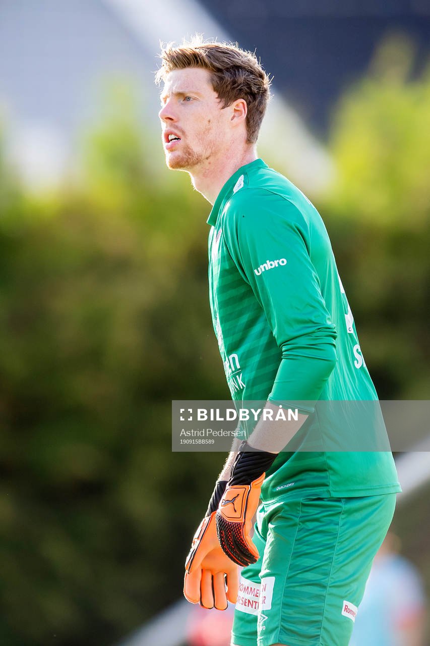 Goalkeeper Morten Sætra of Strømmen during the OBOS-ligaen football match between Strømmen and Start on September 15, 2019 in Strømmen.