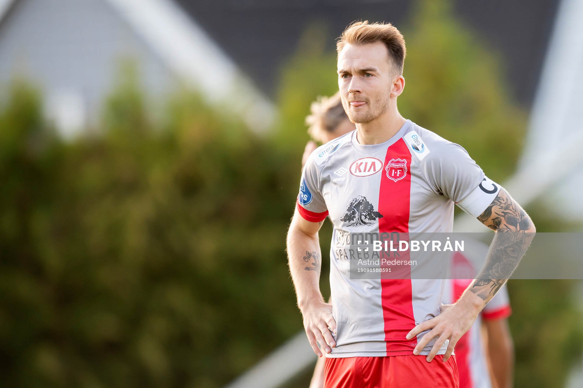 Victor Grodås of Strømmen during the OBOS-ligaen football match between Strømmen and Start on September 15, 2019 in Strømmen.