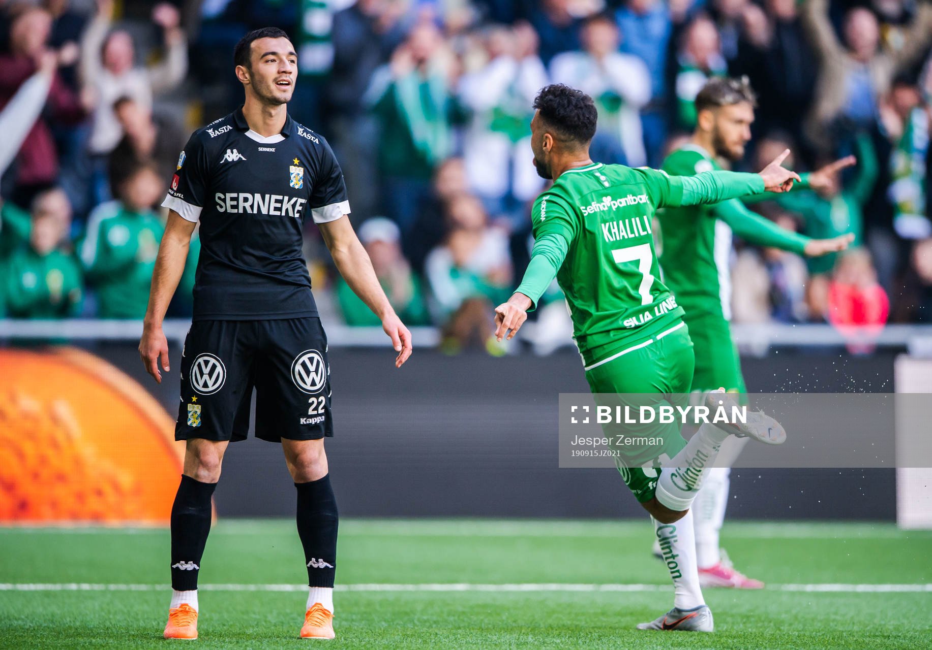 IFK Göteborgs Giorgi Kharaishvili deppar medan Hammarbys
