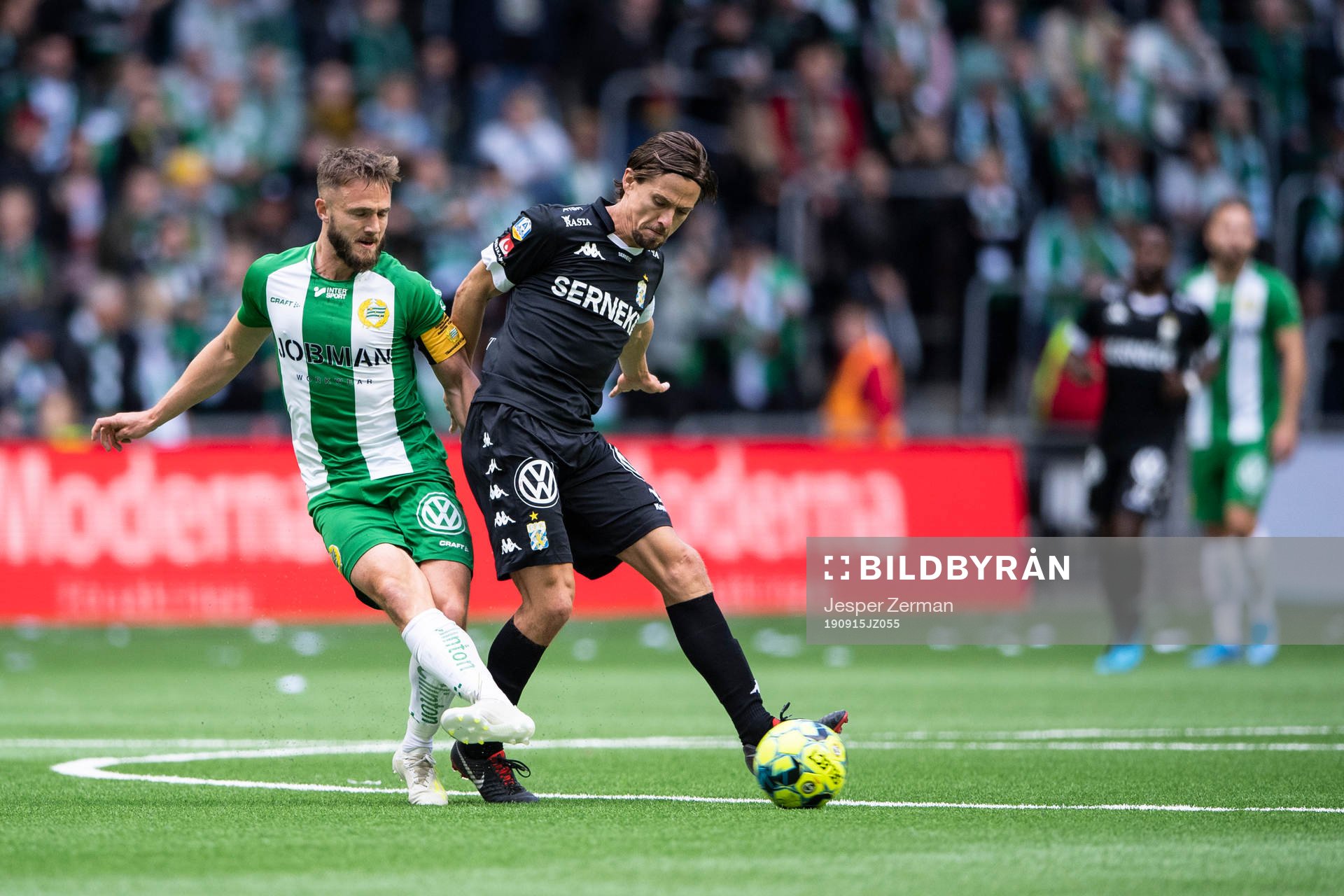 Hammarbys Mats Solheim och IFK Göteborgs Lasse Vibe
