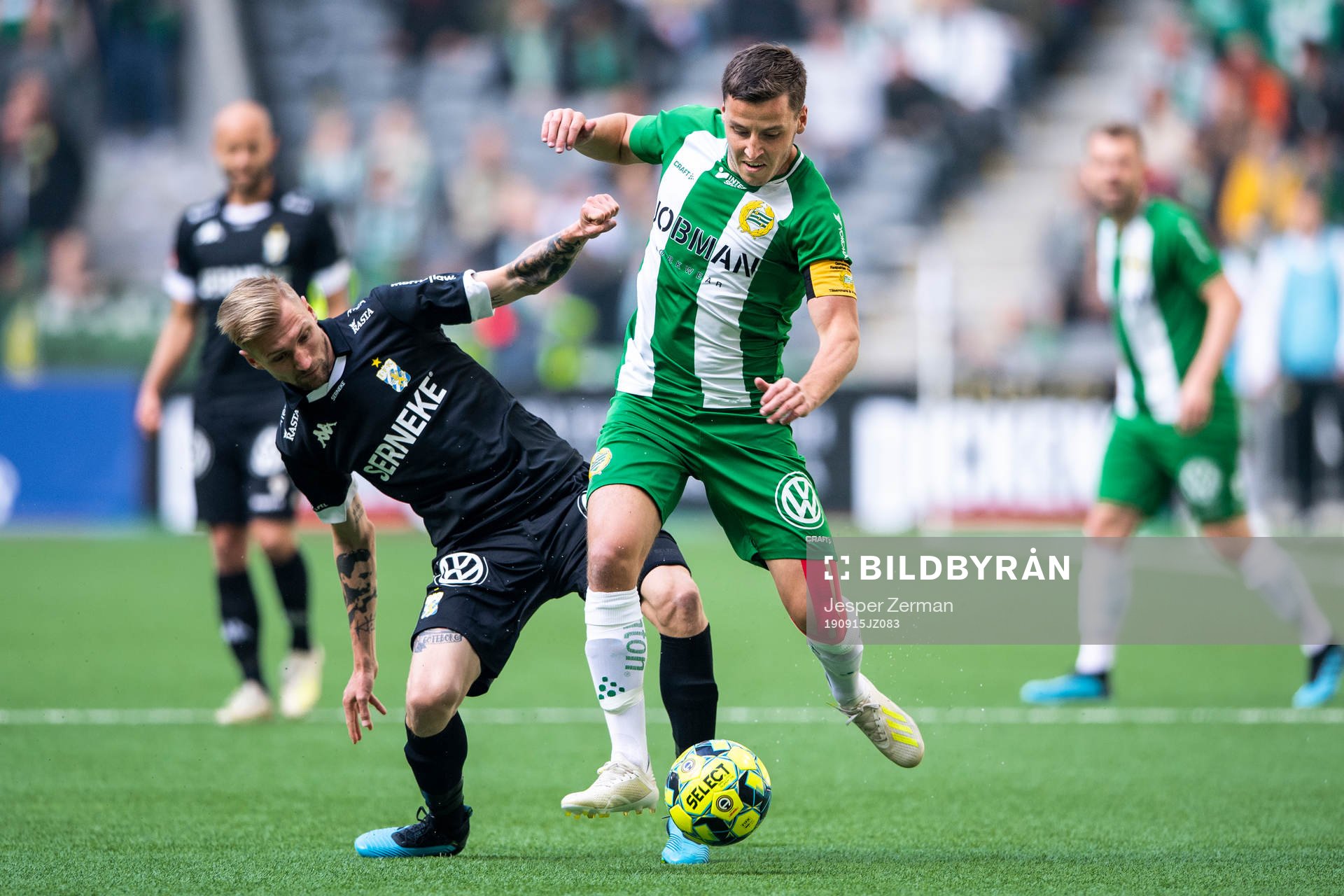 IFK Göteborgs Sebastian Eriksson och Hammarbys Jeppe