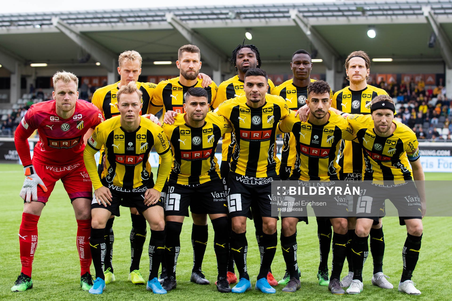 Häckens startelva uppe fr.v. Gustav Berggren, Joona