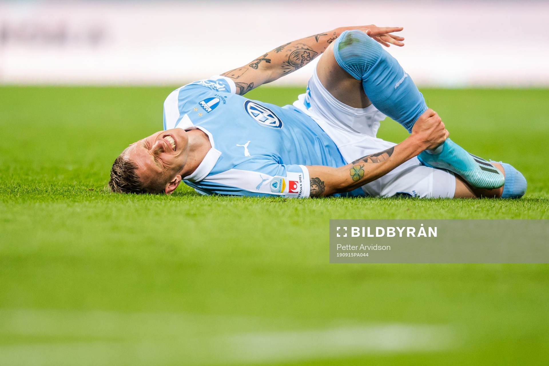 Malmö FFs Sören Rieks har ont