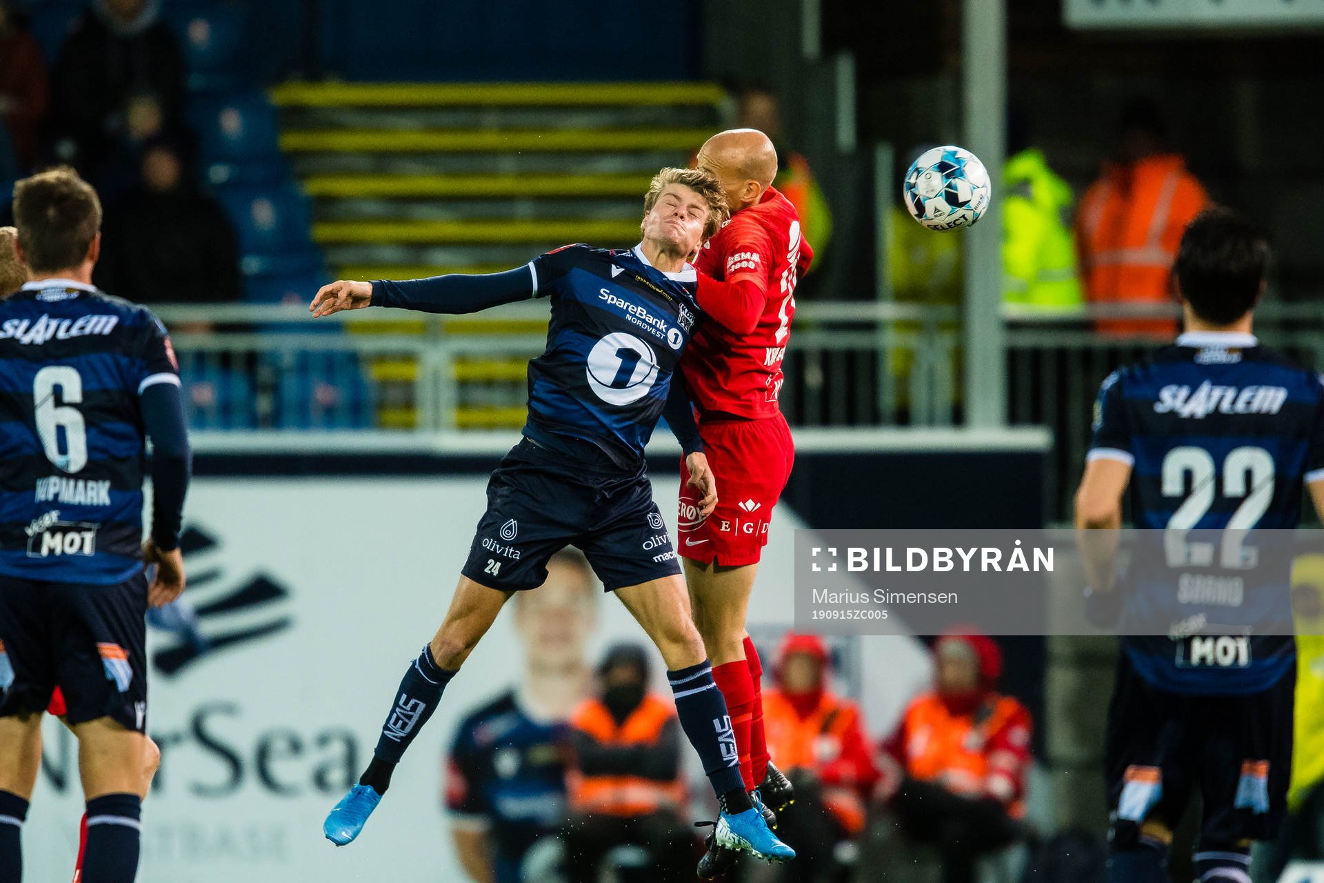 Sondre Sørli of Kristiansund and Ruben Kristiansen of Brann