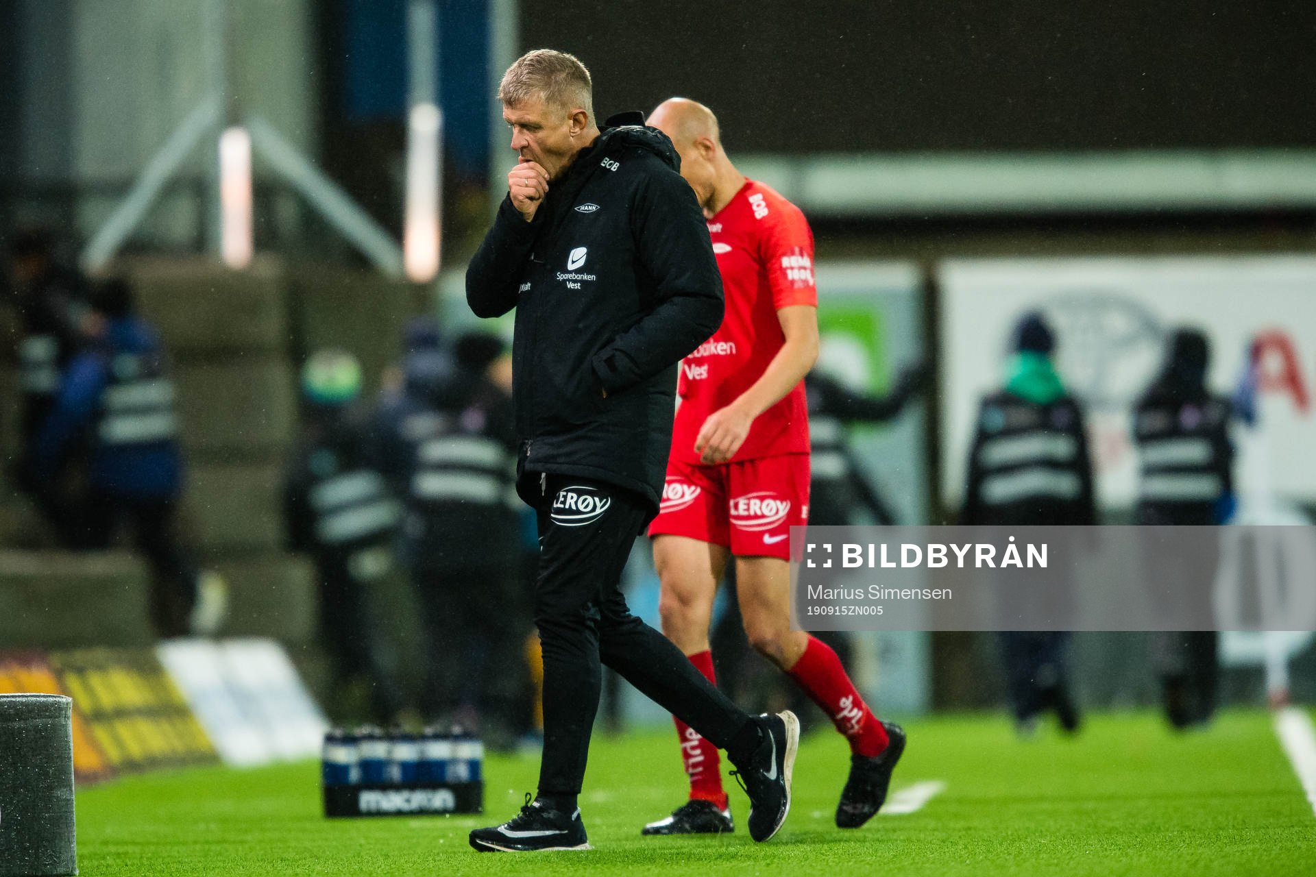 Lars Arne Nilsen, head coach of Brann,  looks dejected