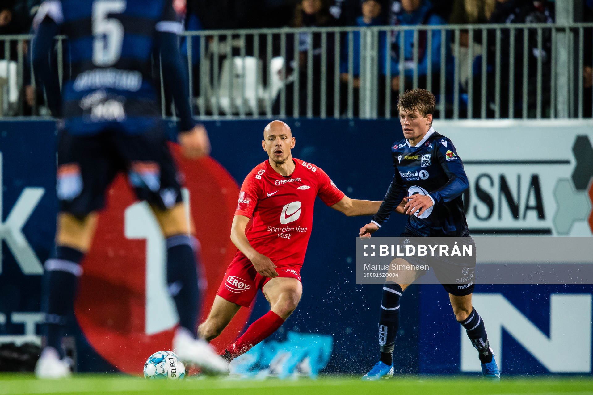 Ruben Kristiansen of Brann and Sondre Sørli of Kristiansund