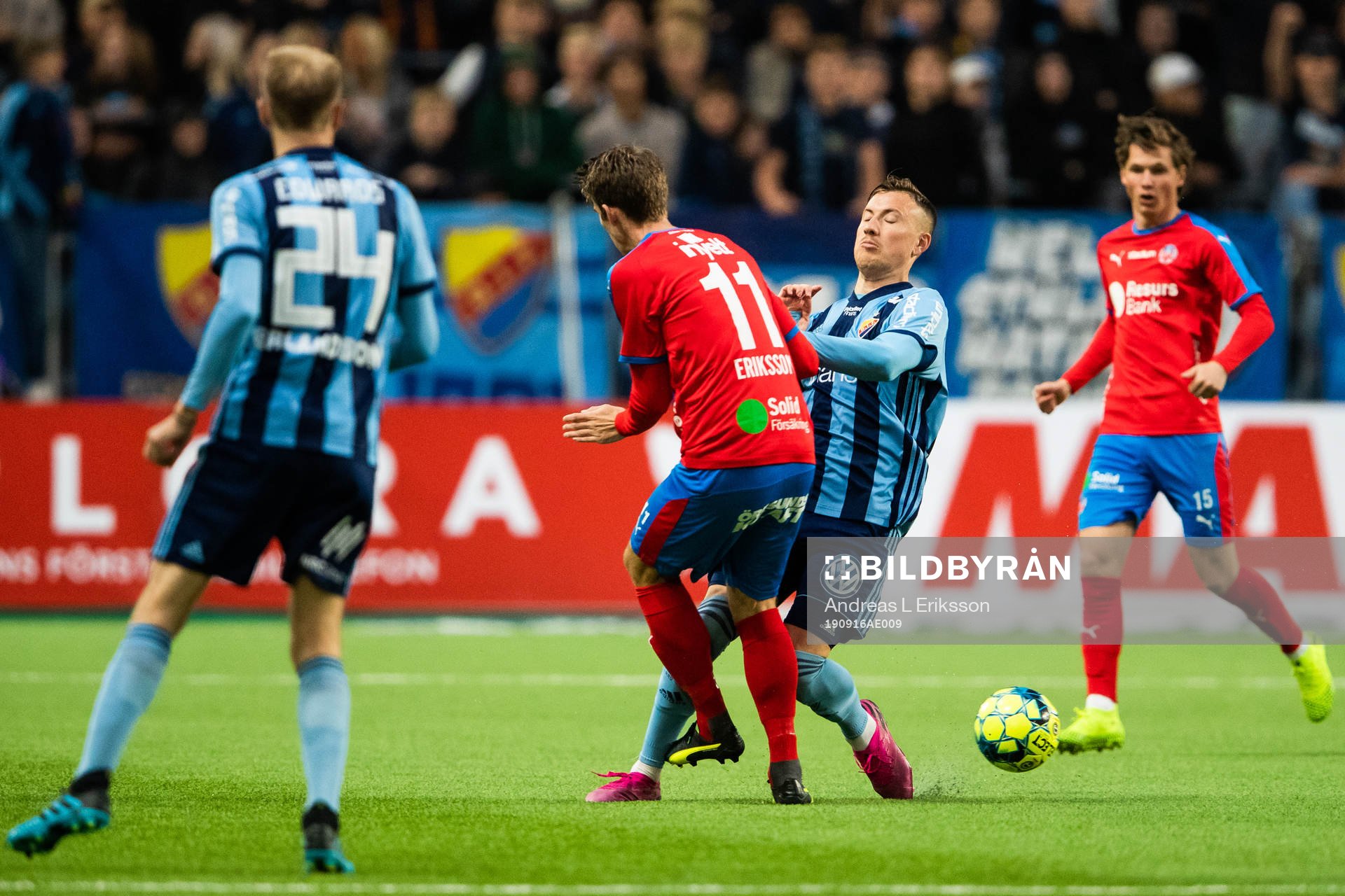Helsingborgs Adam Eriksson och Djurgårdens Fredrik Ulvestad