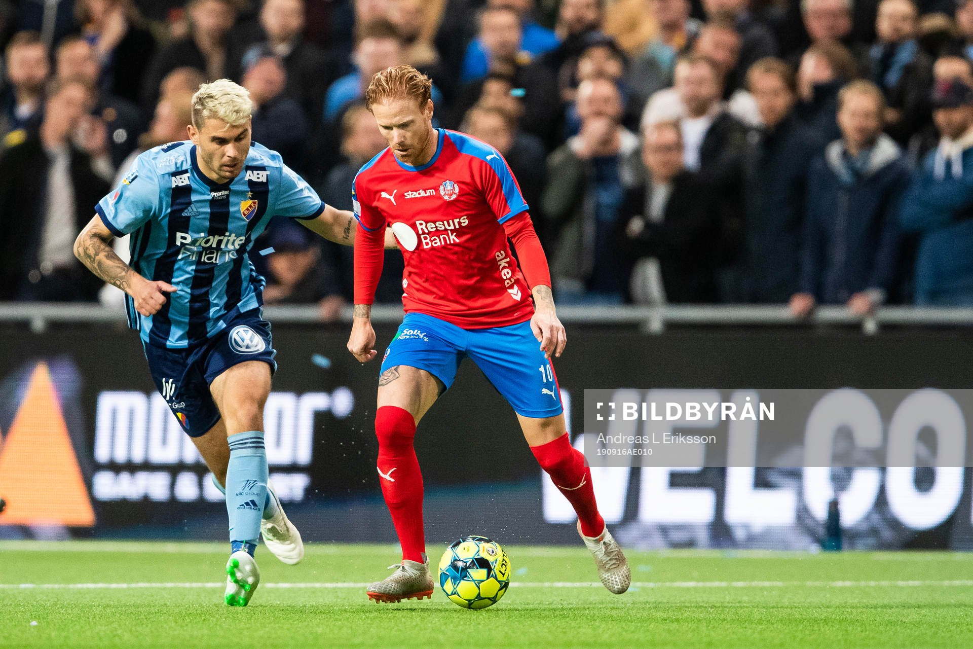 Djurgårdens Astrit Ajdarevic och Helsingborgs Alexander