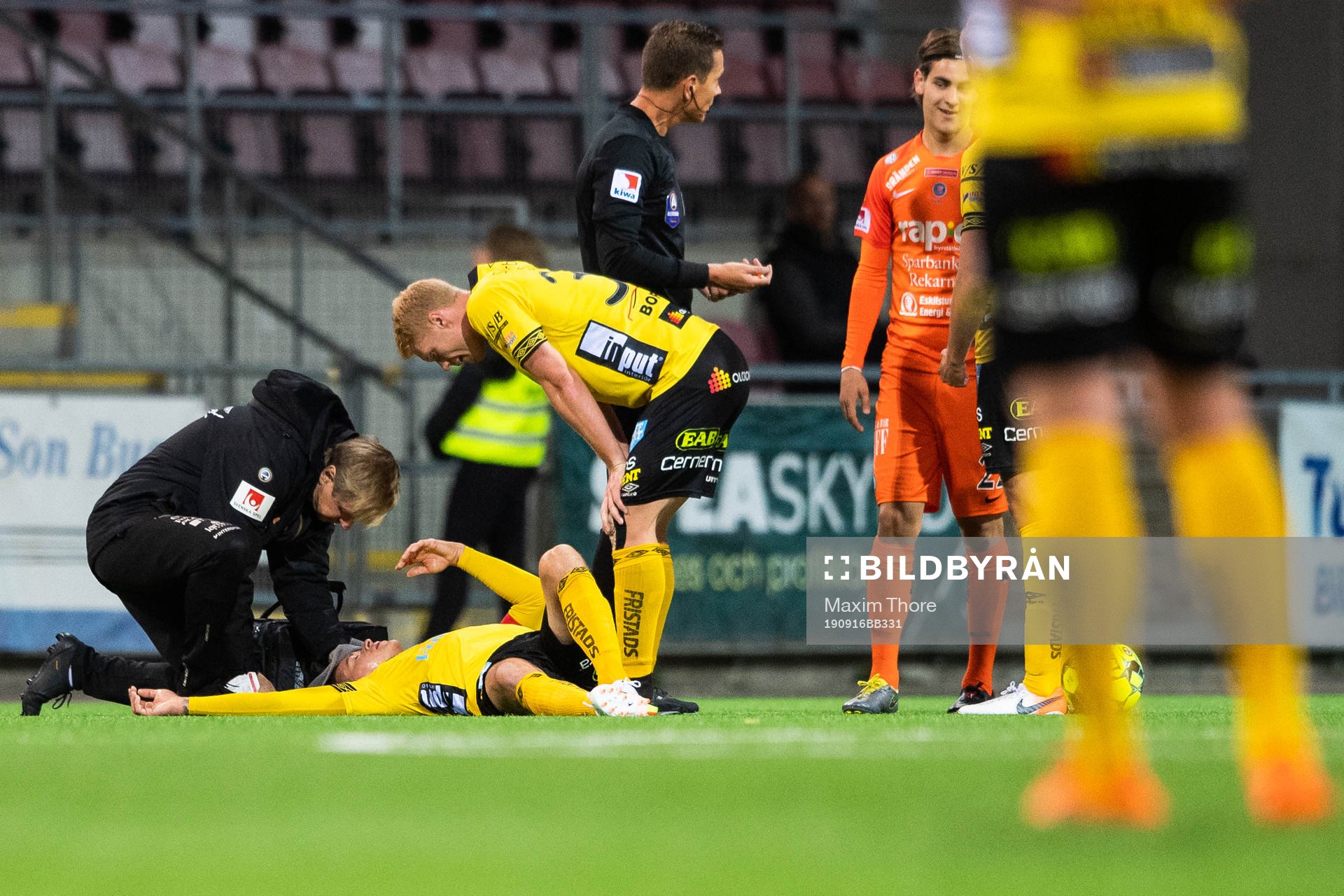 Elfsborgs Samuel Holmén ligger ner