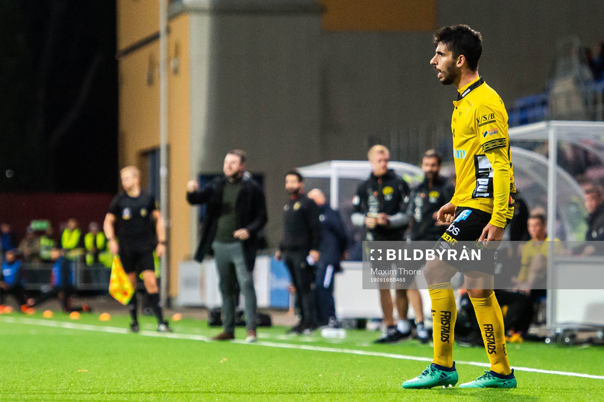 Elfsborgs Alejandro Fernandez Portillo jublar efter att han gjort 2-2 under fotbollsmatchen i Allsvenskan mellan AFC Eskilstuna och Elfsborg den 16 september 2019 i Eskilstuna.