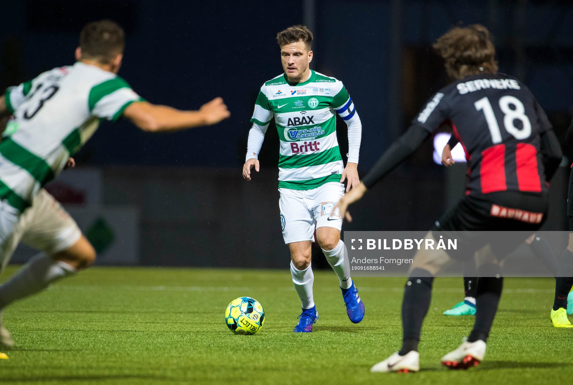Västerås Boris Ljevar under fotbollsmatchen i Superettan mellan Västerås och Brommapojkarna den 16 september 2019 i Västerås.