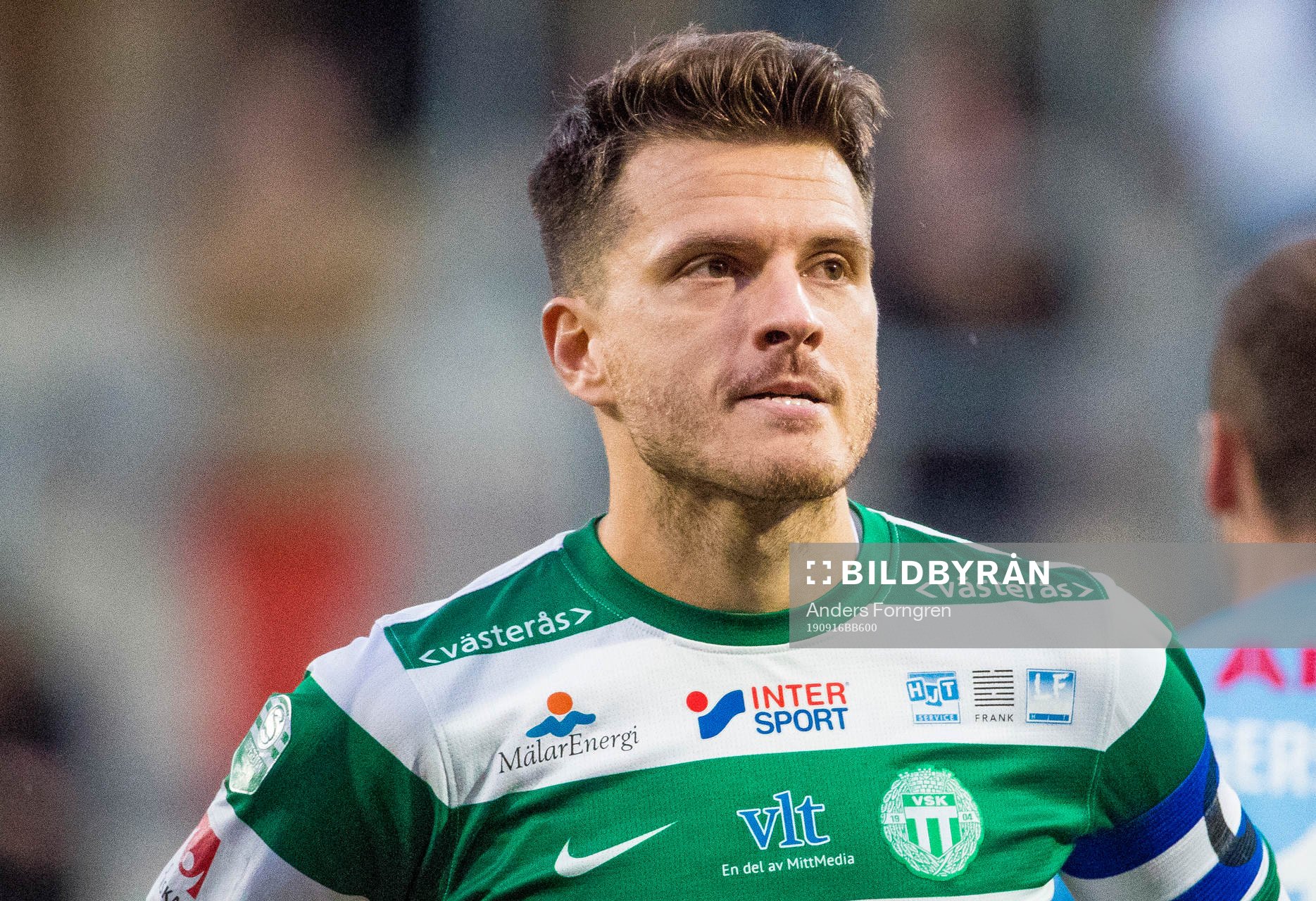 Västerås Boris Ljevar innan fotbollsmatchen i Superettan mellan Västerås och Brommapojkarna den 16 september 2019 i Västerås.