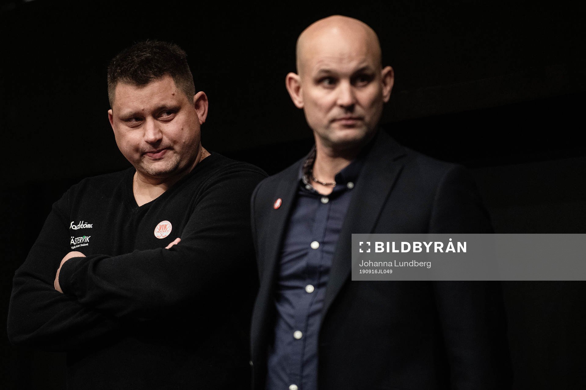 Mattias Karlin, tränare Västervik, och Tony Zabel,