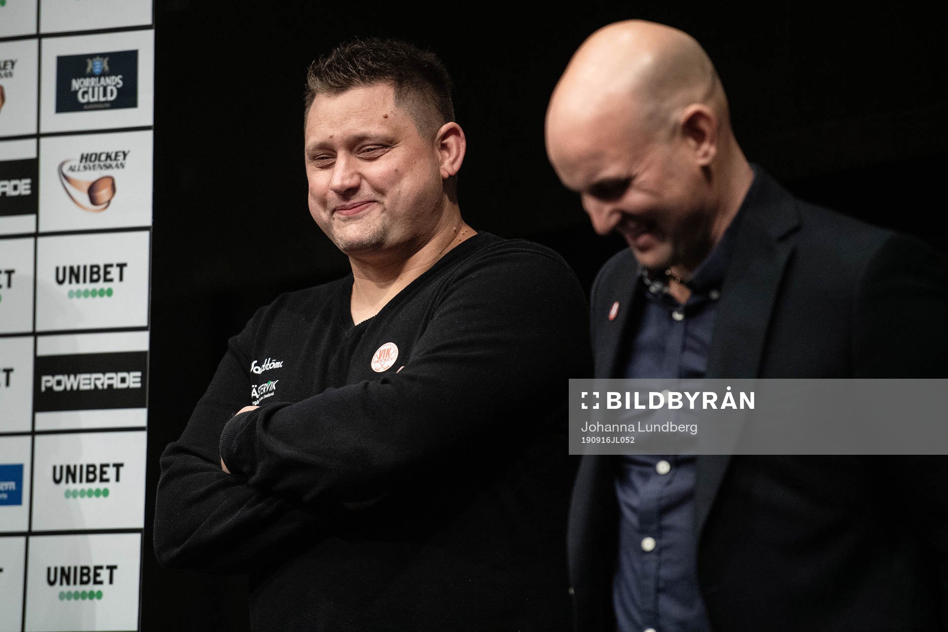 Mattias Karlin, tränare Västervik, och Tony Zabel,