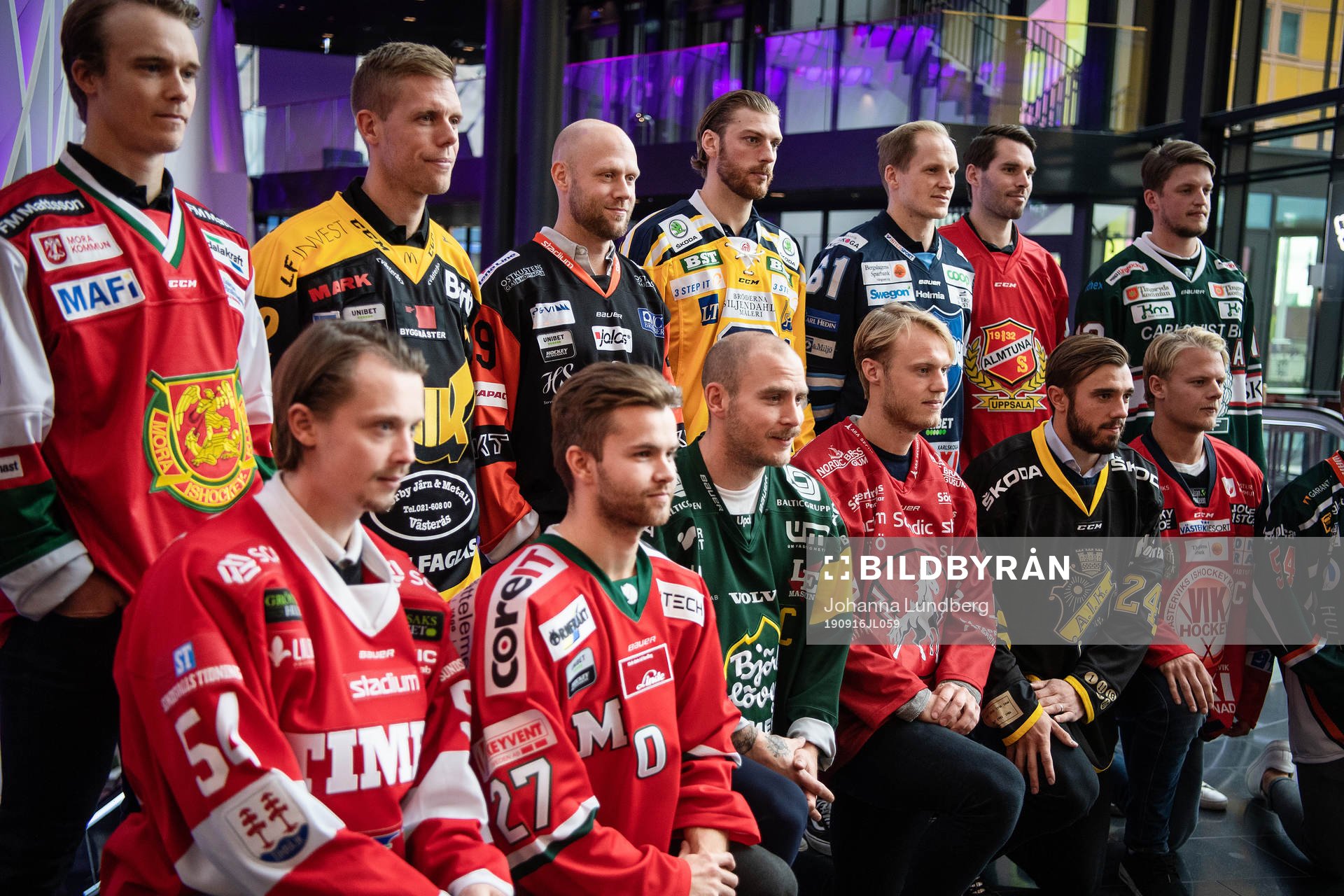 Övre raden fr.v. Emil Bejmo, Mora, Fredrik Johansson,