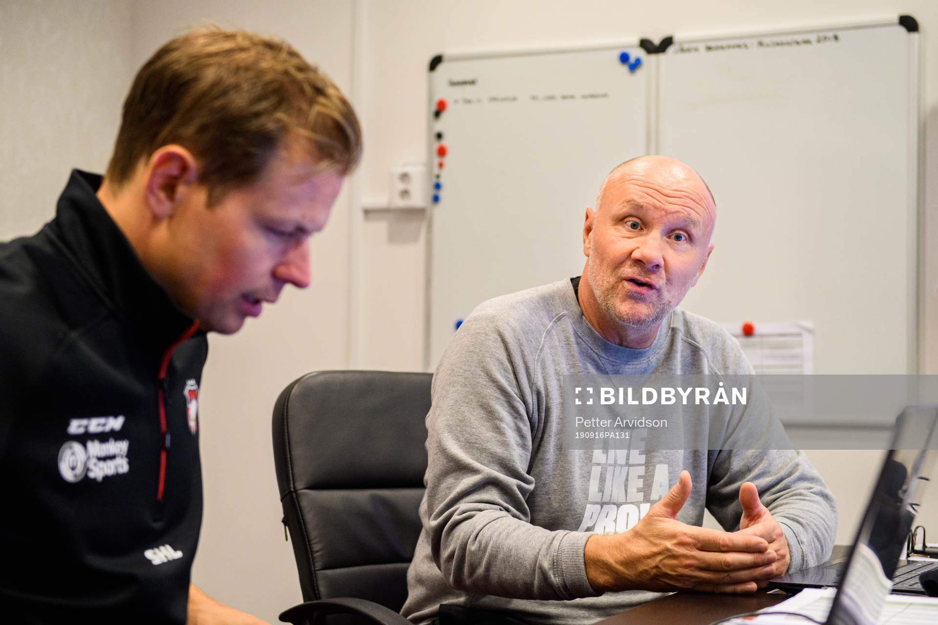 Assisterande tränare Martin Filander och tränare Peter
