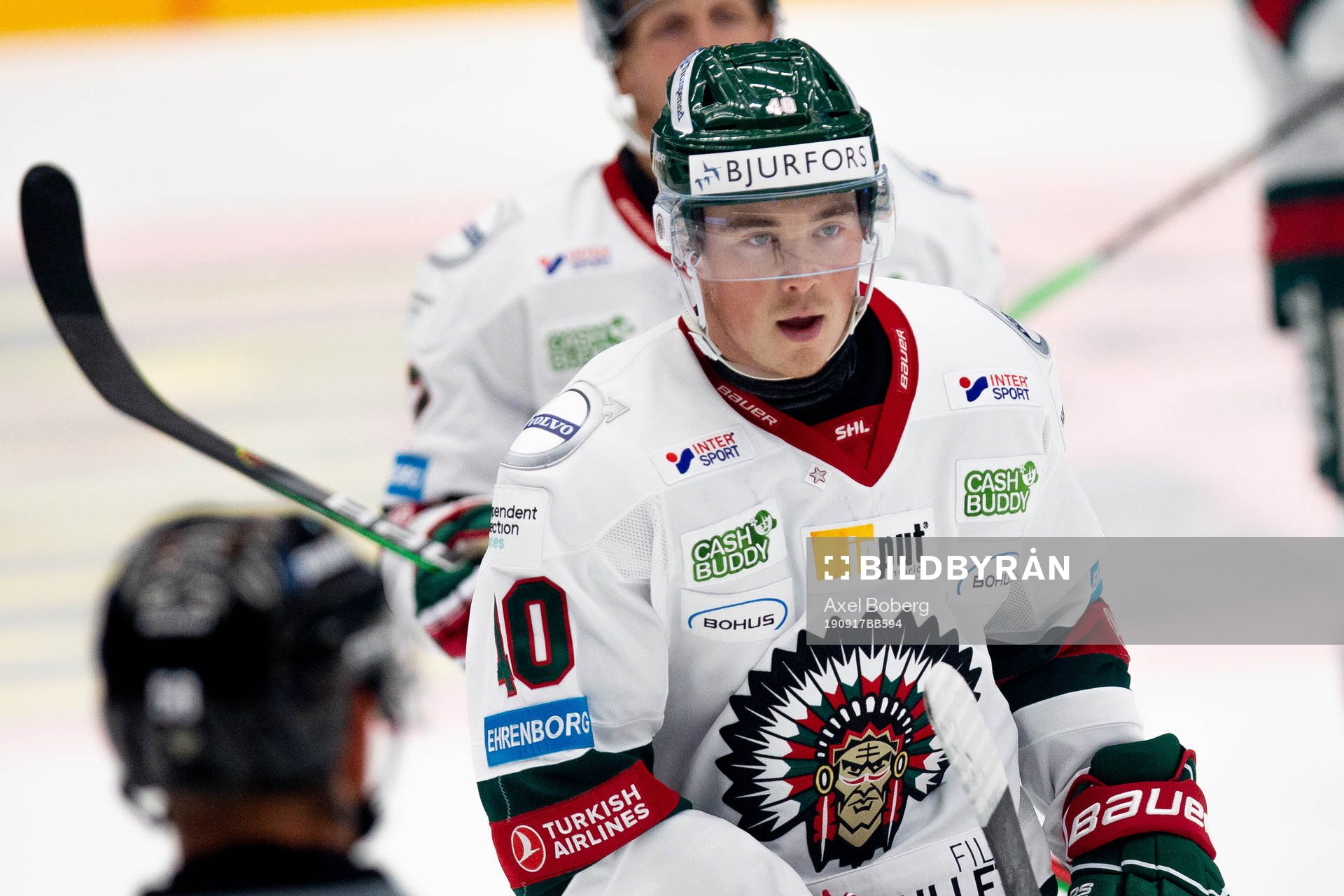 Frölundas Joel Mustonen jublar