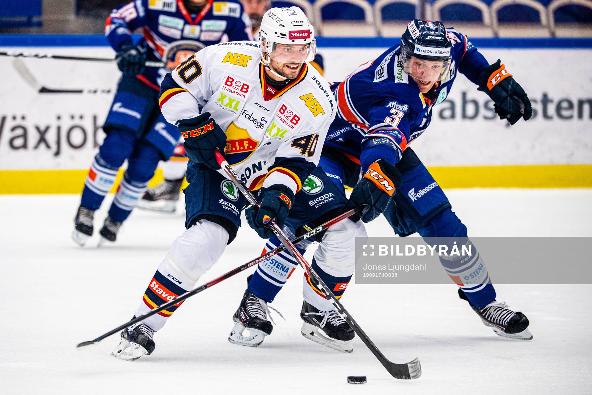 Djurgårdens Jacob Josefsson och Växjös Oliver Bohm