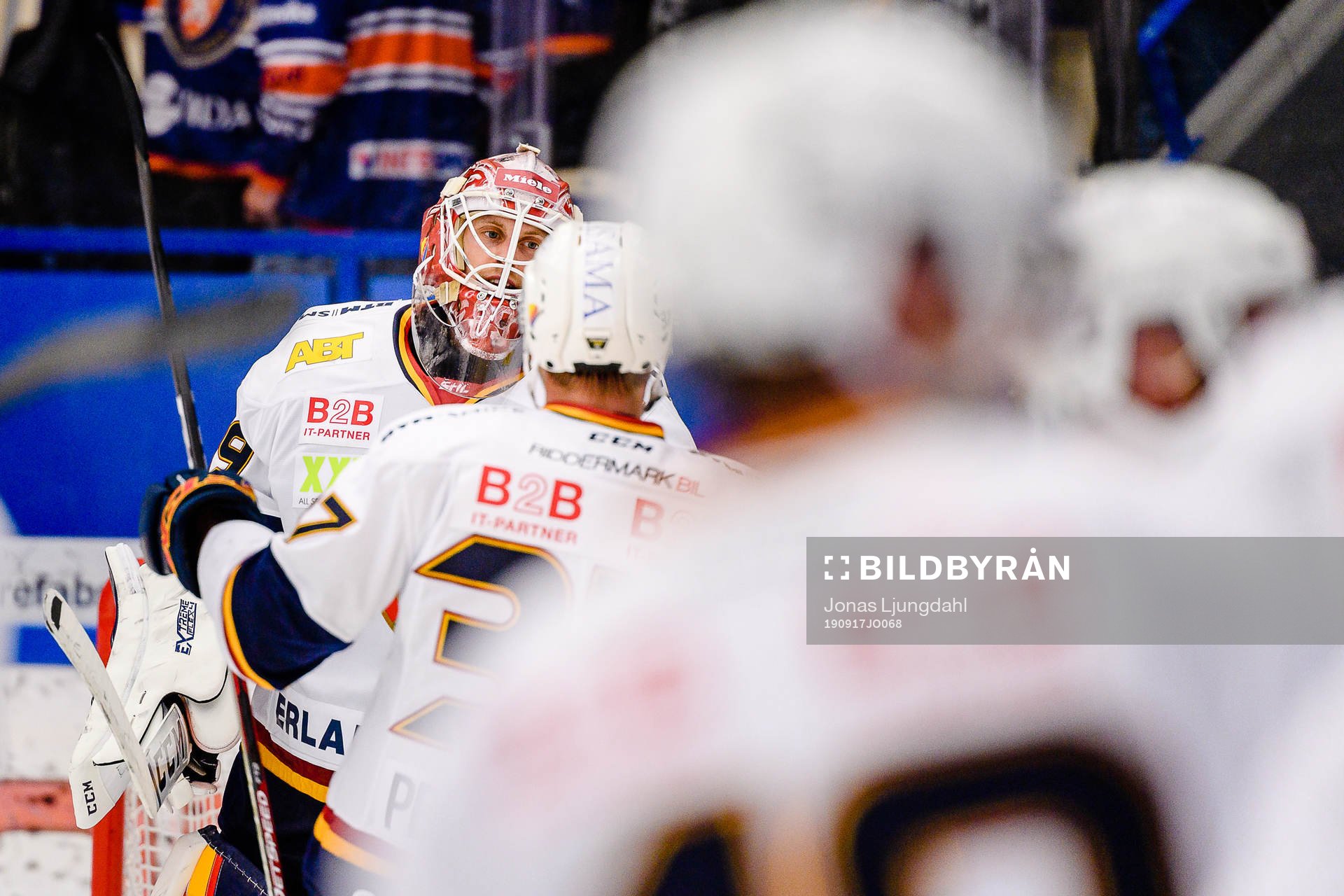 Djurgårdens målvakt Niklas Svedberg jublar
