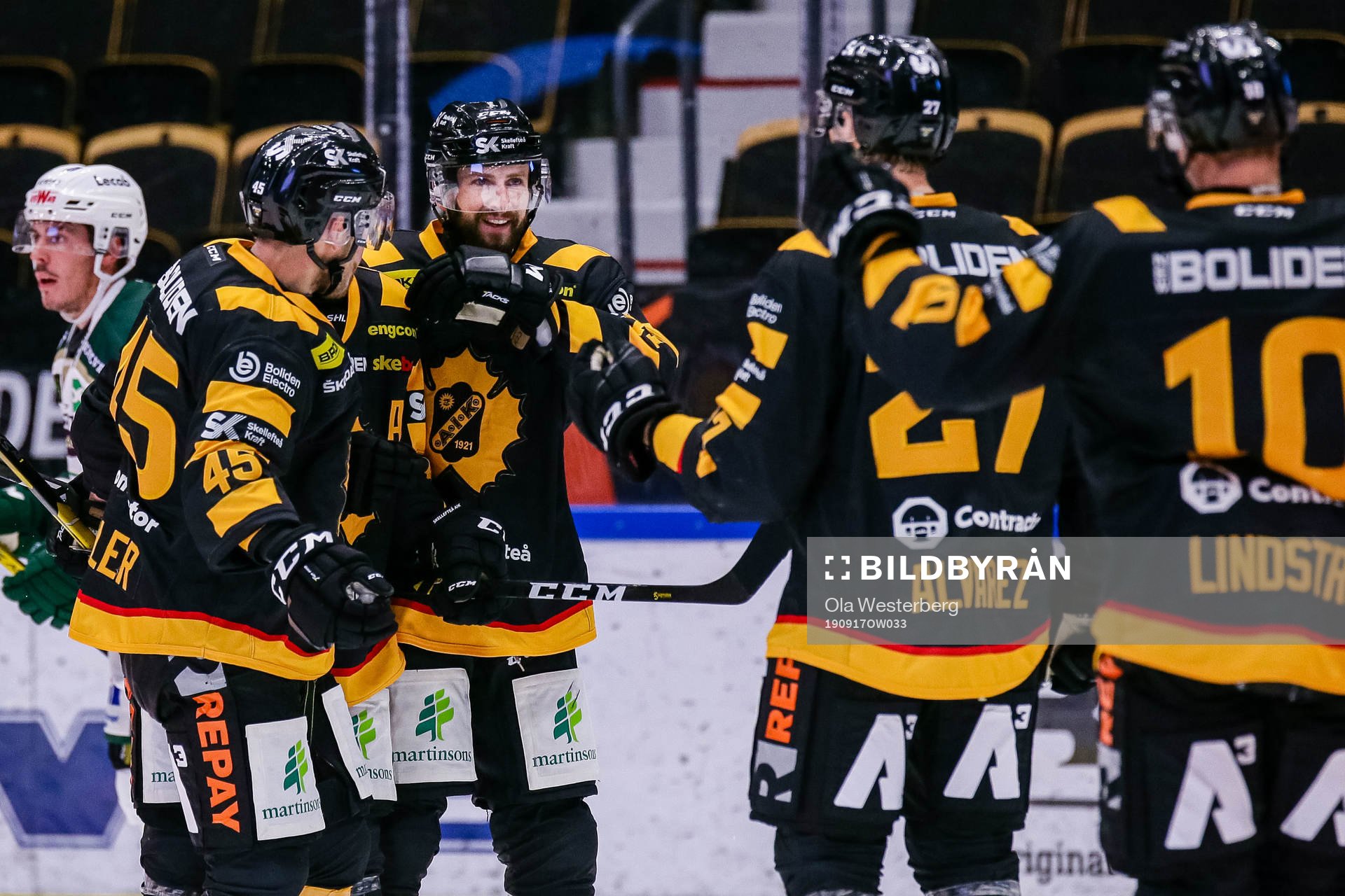 Skellefteås Tom Pyatt, Oscar Möller, Joakim Lindström
