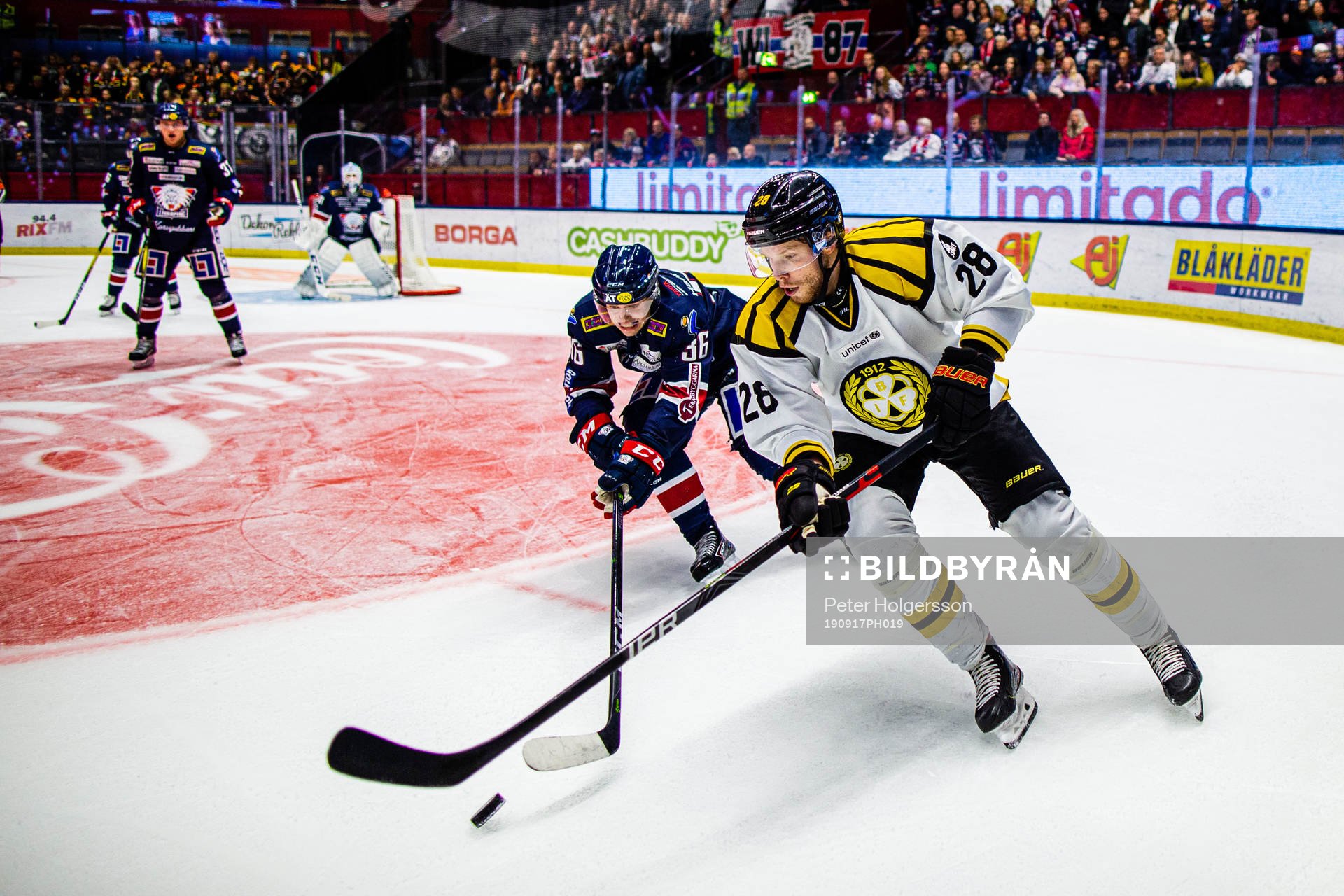 Brynäs Lukas Zetterberg och Linköpings Filip Karlsson