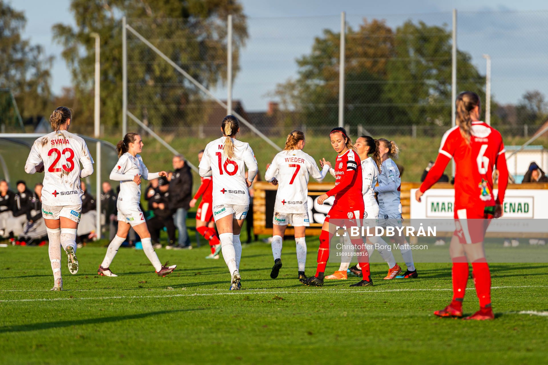 Rosengårds spelare jublar