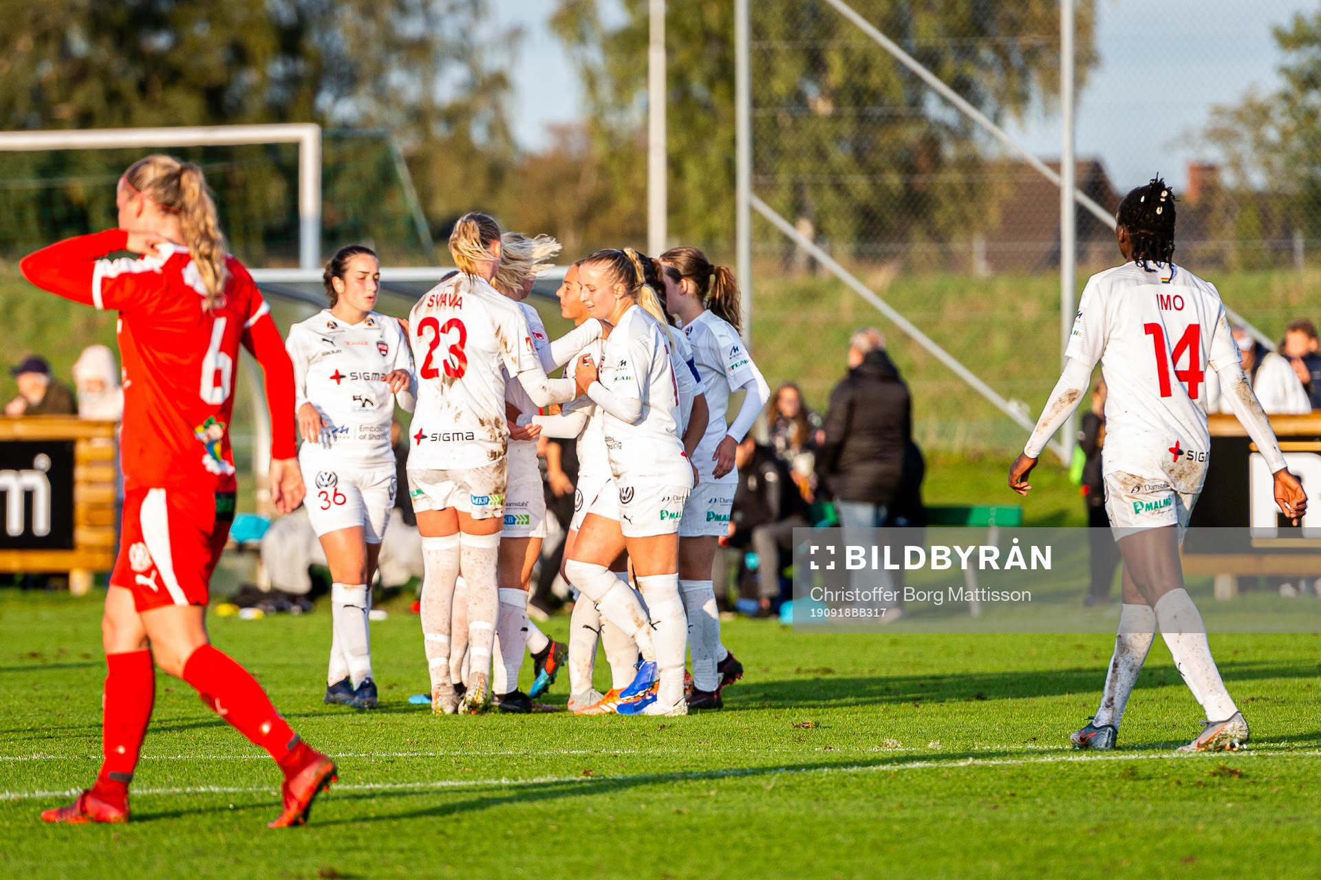 Rosengårds spelare jublar