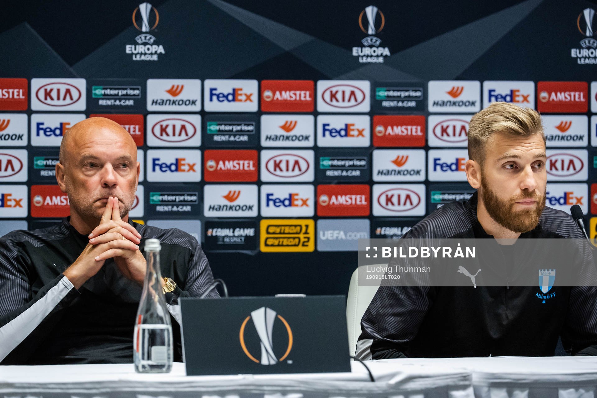 Uwe Rösler, head coach and Rasmus Bengtsson of Malmö FF