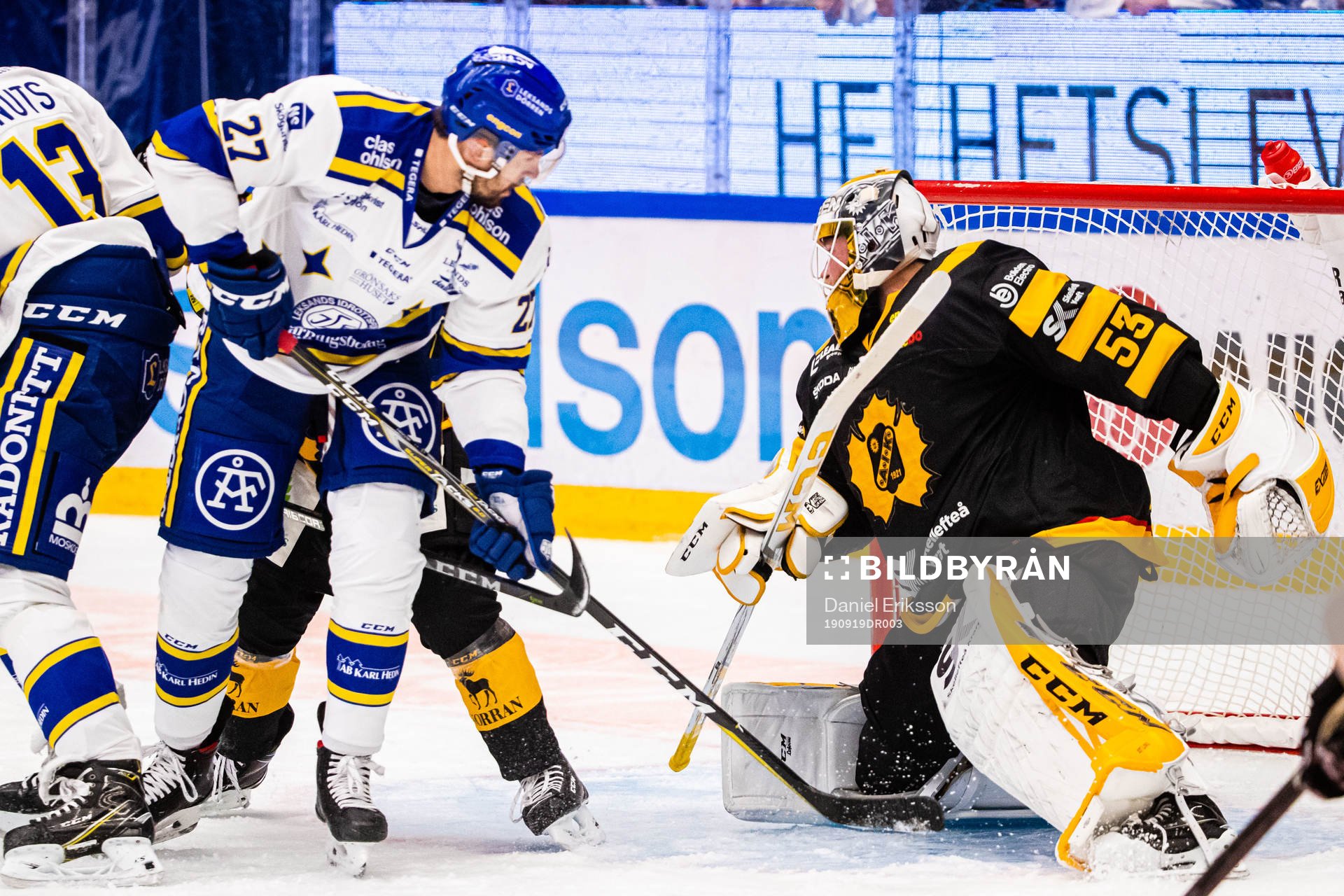 Leksands Marek Hrivik och Skellefteås målvakt Oskar