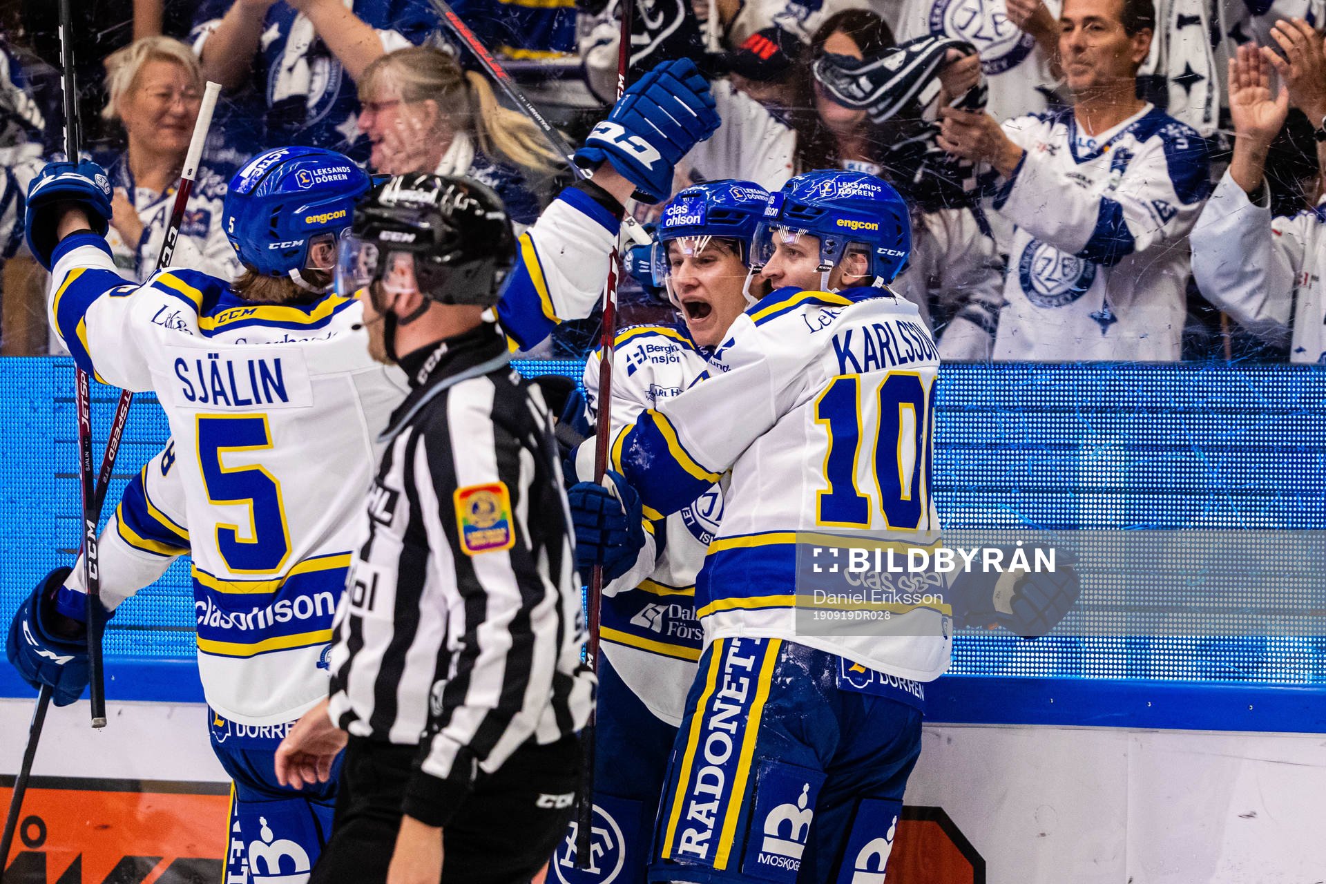 Leksands David Rundqvist och Martin Karlsson jublar