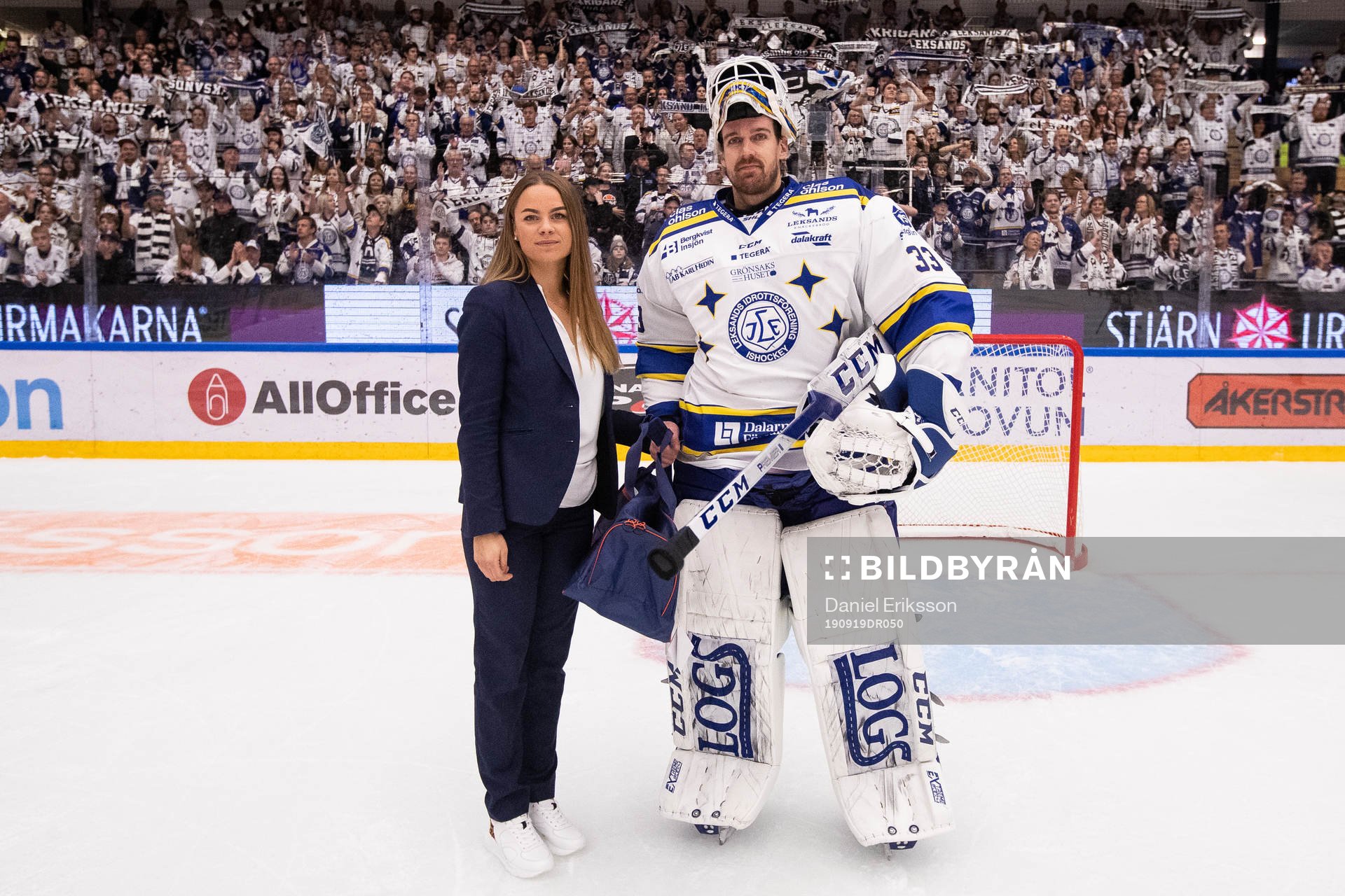Leksands målvakt Axel Brage utsedd till matchens lirare