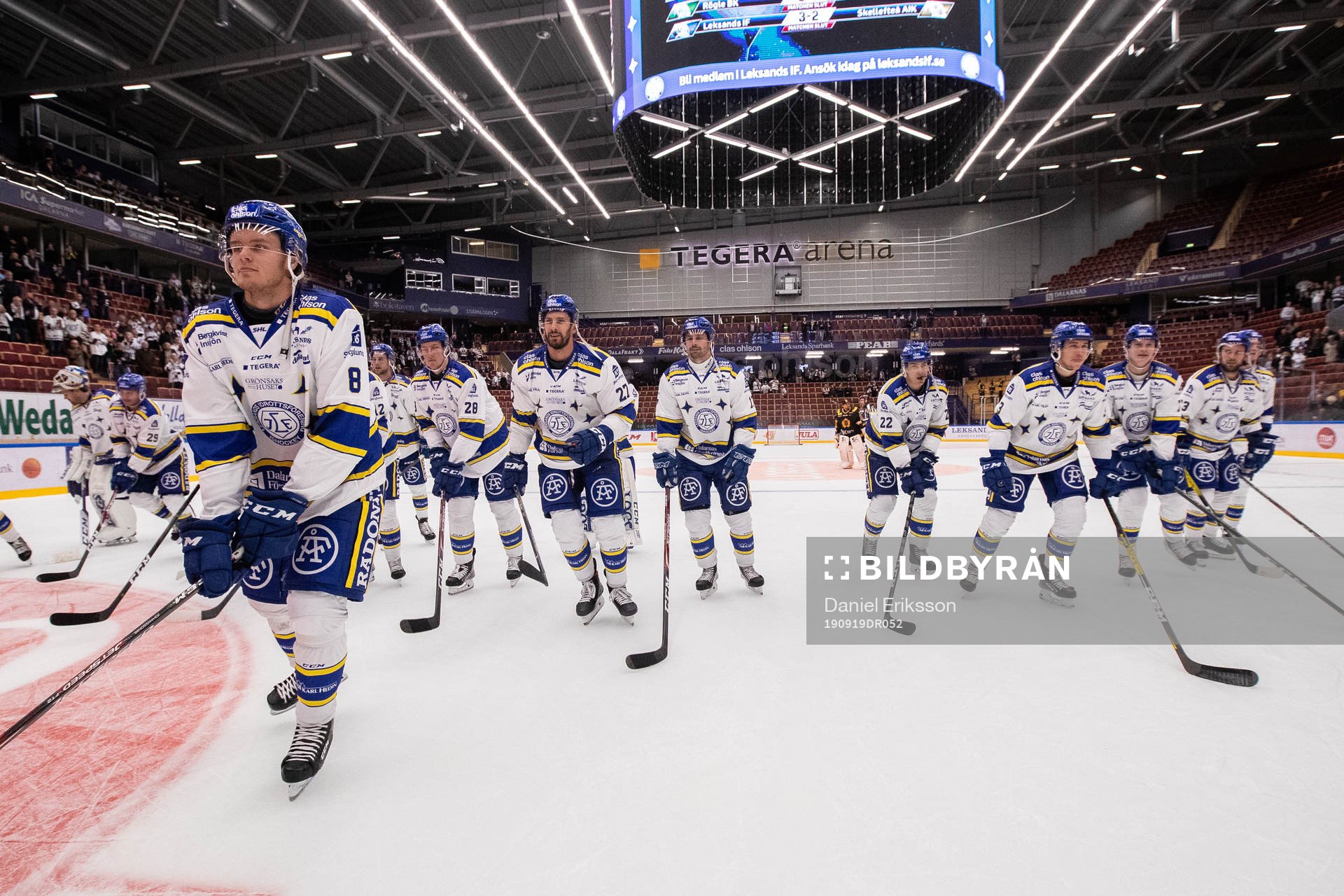 Leksands spelarna jublar