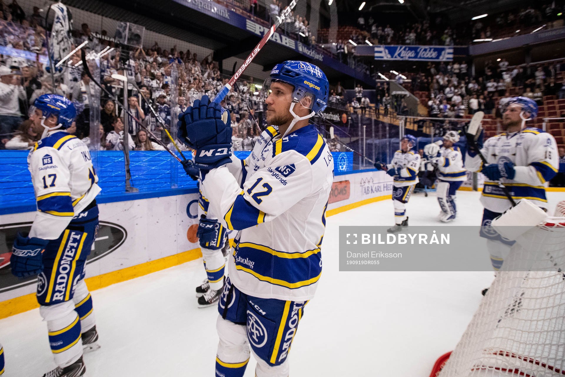 Leksands spelarna jublar