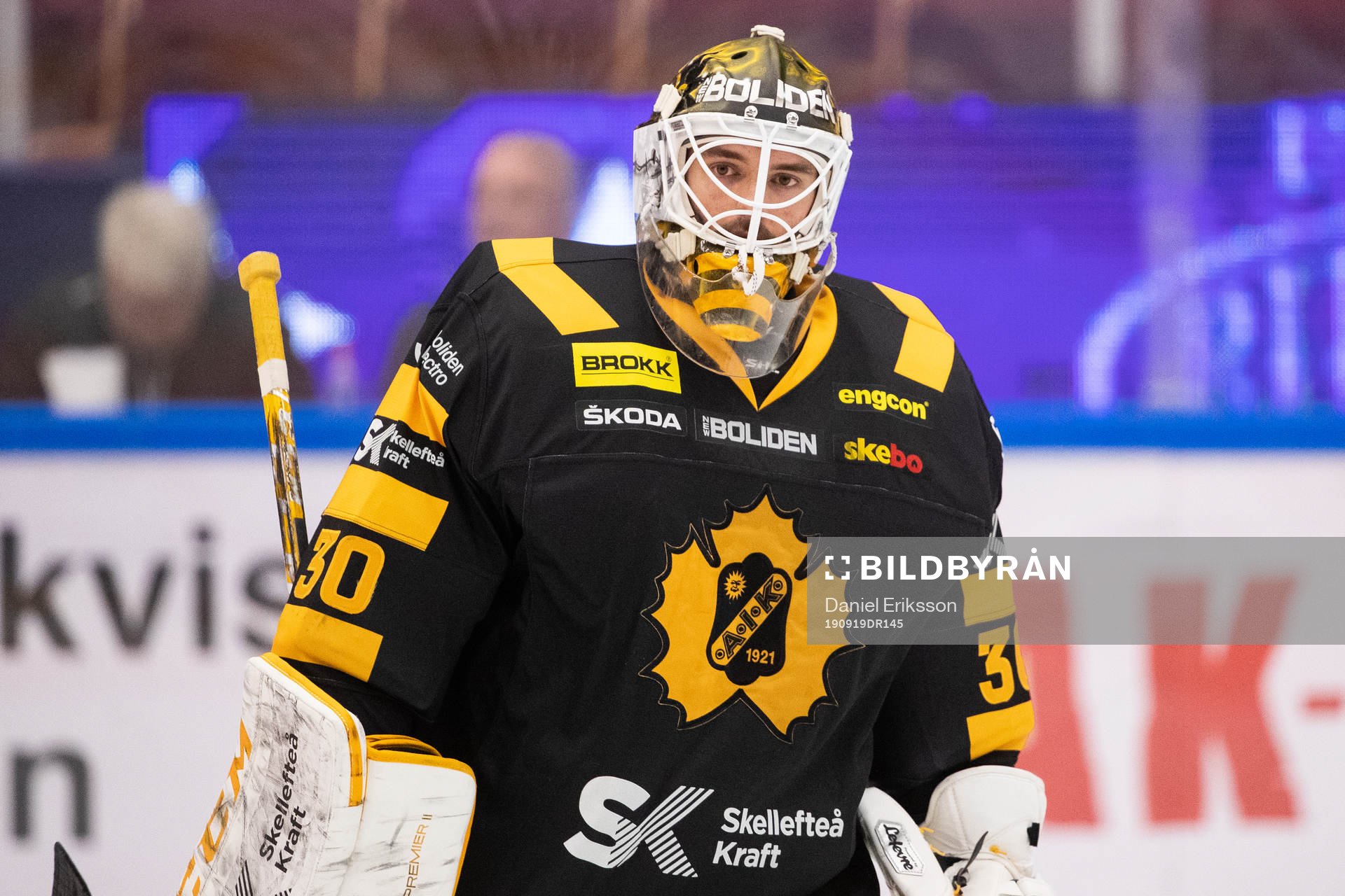 Skellefteås målvakt Gustaf Lindvall