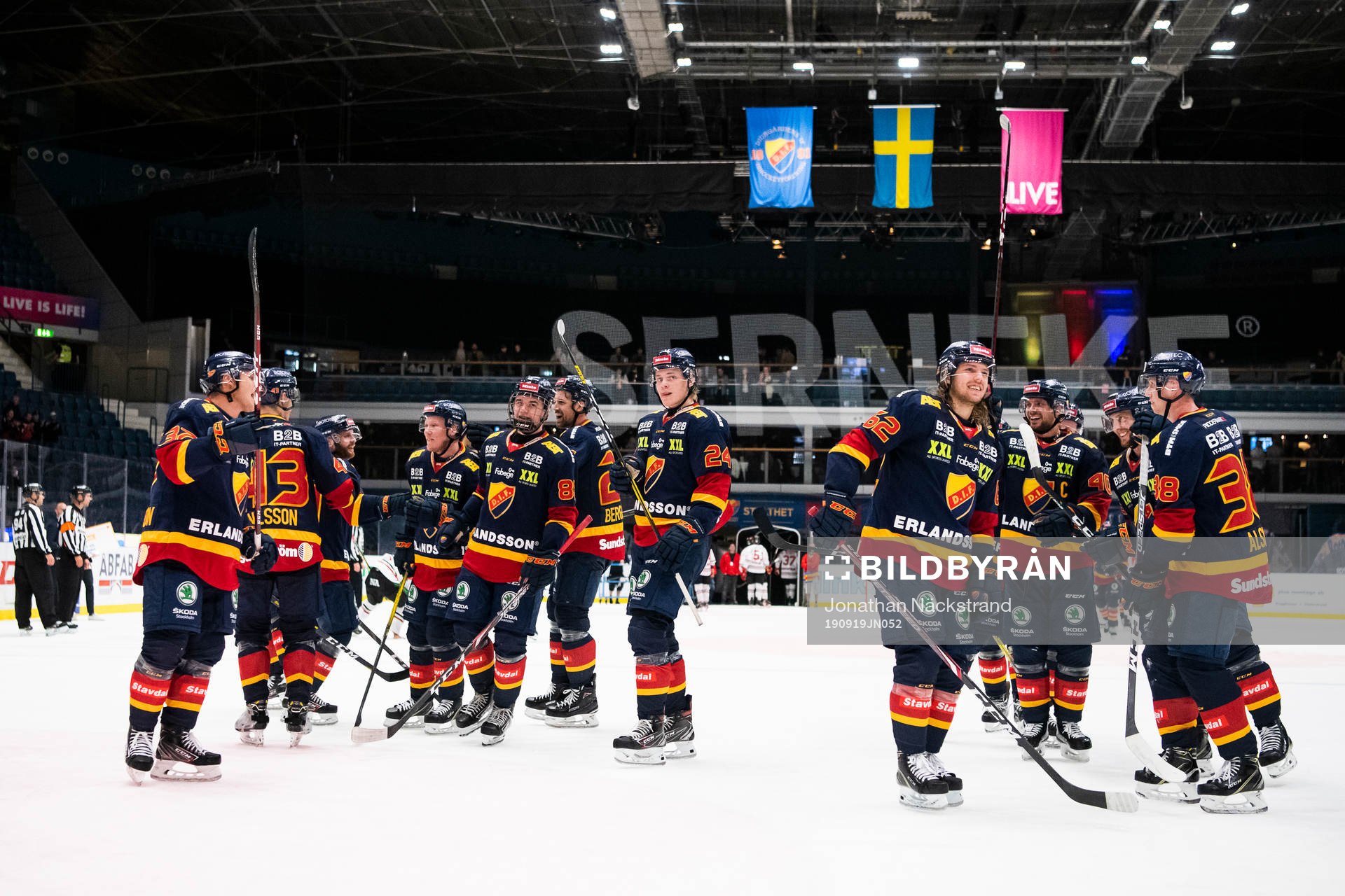 Djurgårdens spelar jublar