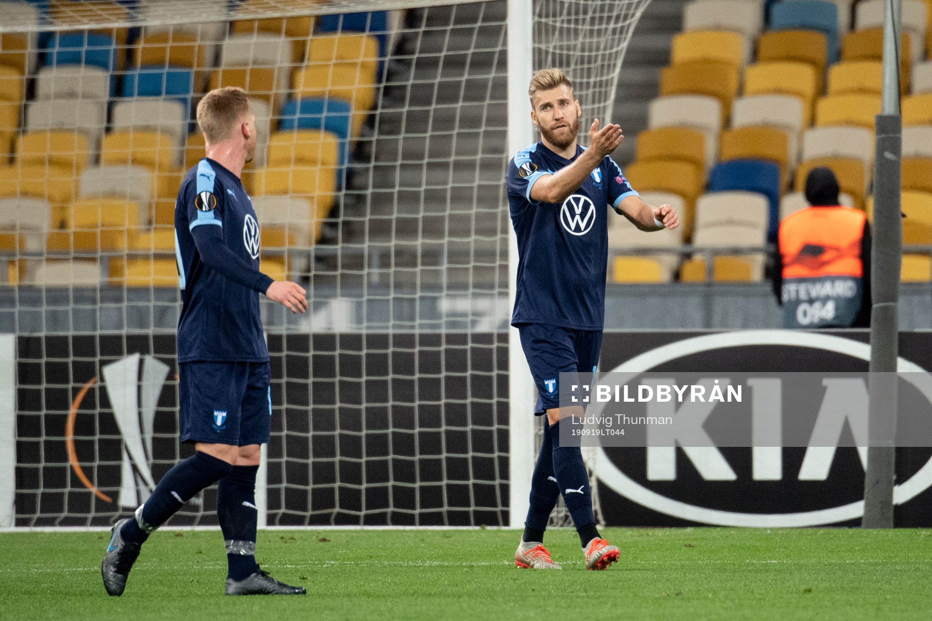 Anders Christiansen and Rasmus Bengtsson of Malmö FF looks