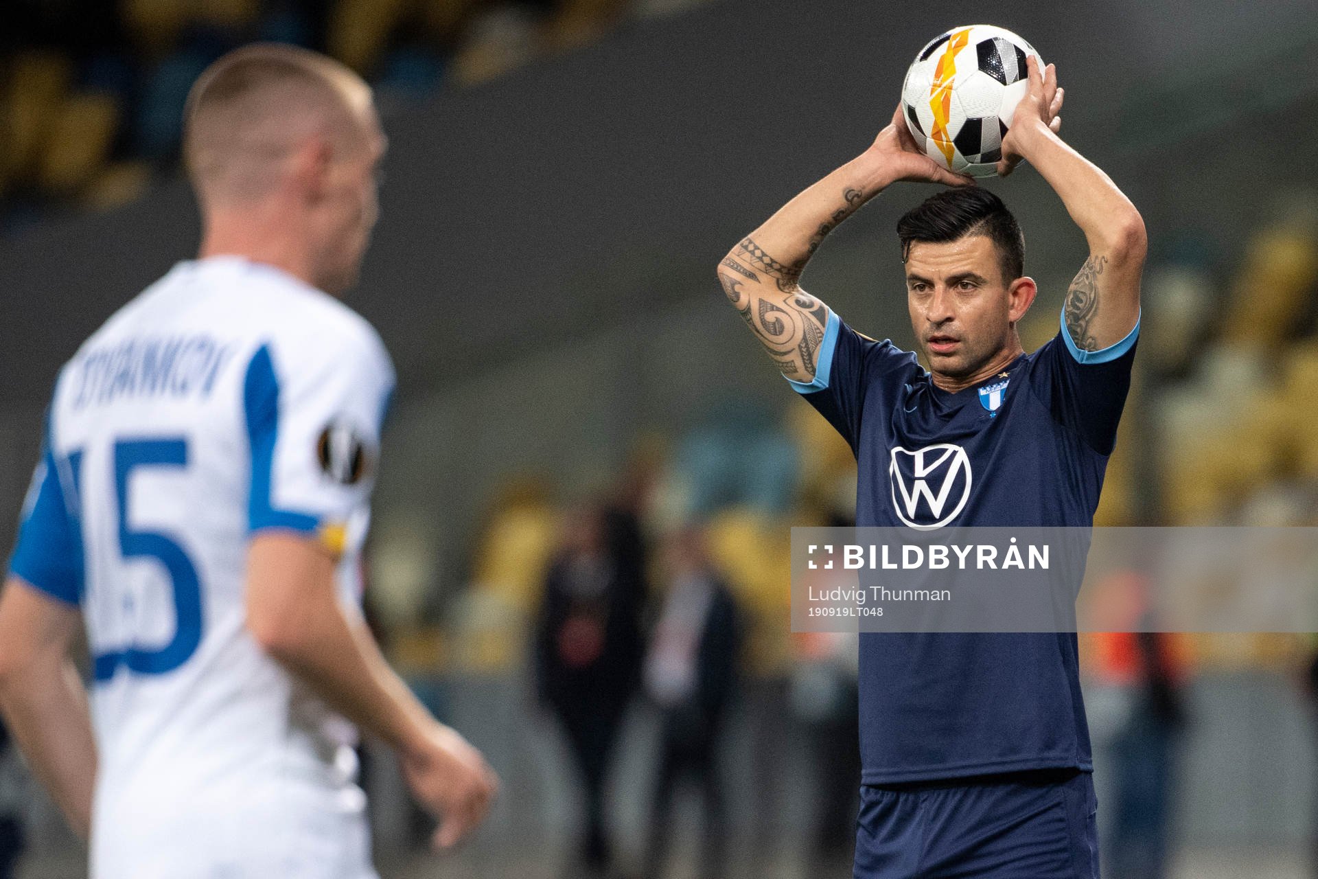 Behrang Safari of Malmö FF with a throw in