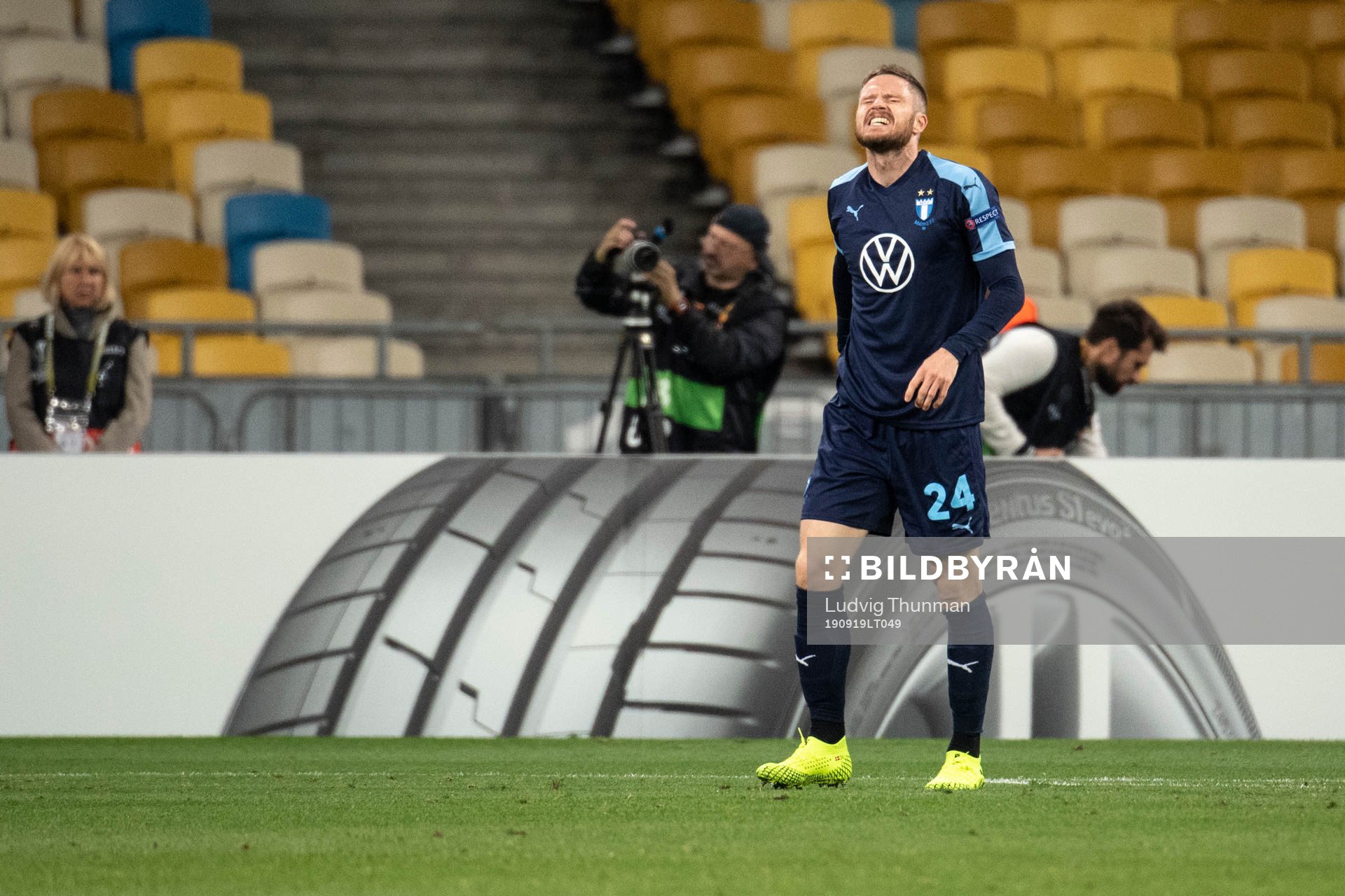 Lasse Nielsen of Malmö FF is hurt