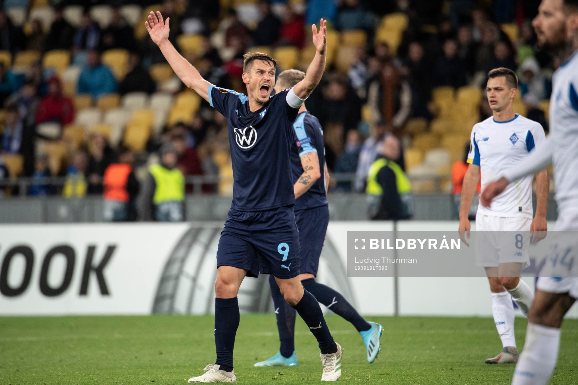 Markus Rosenberg of Malmö FF during the Europa League match between Dynamo Kiev and Malmö FF September 19, 2019 in Kiev.