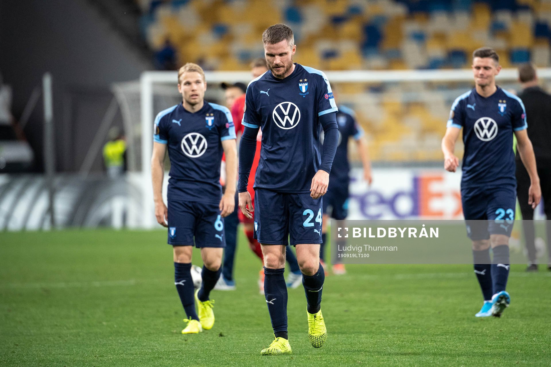 Oscar Lewicki and Lasse Nielsen of Malmö FF looks dejected