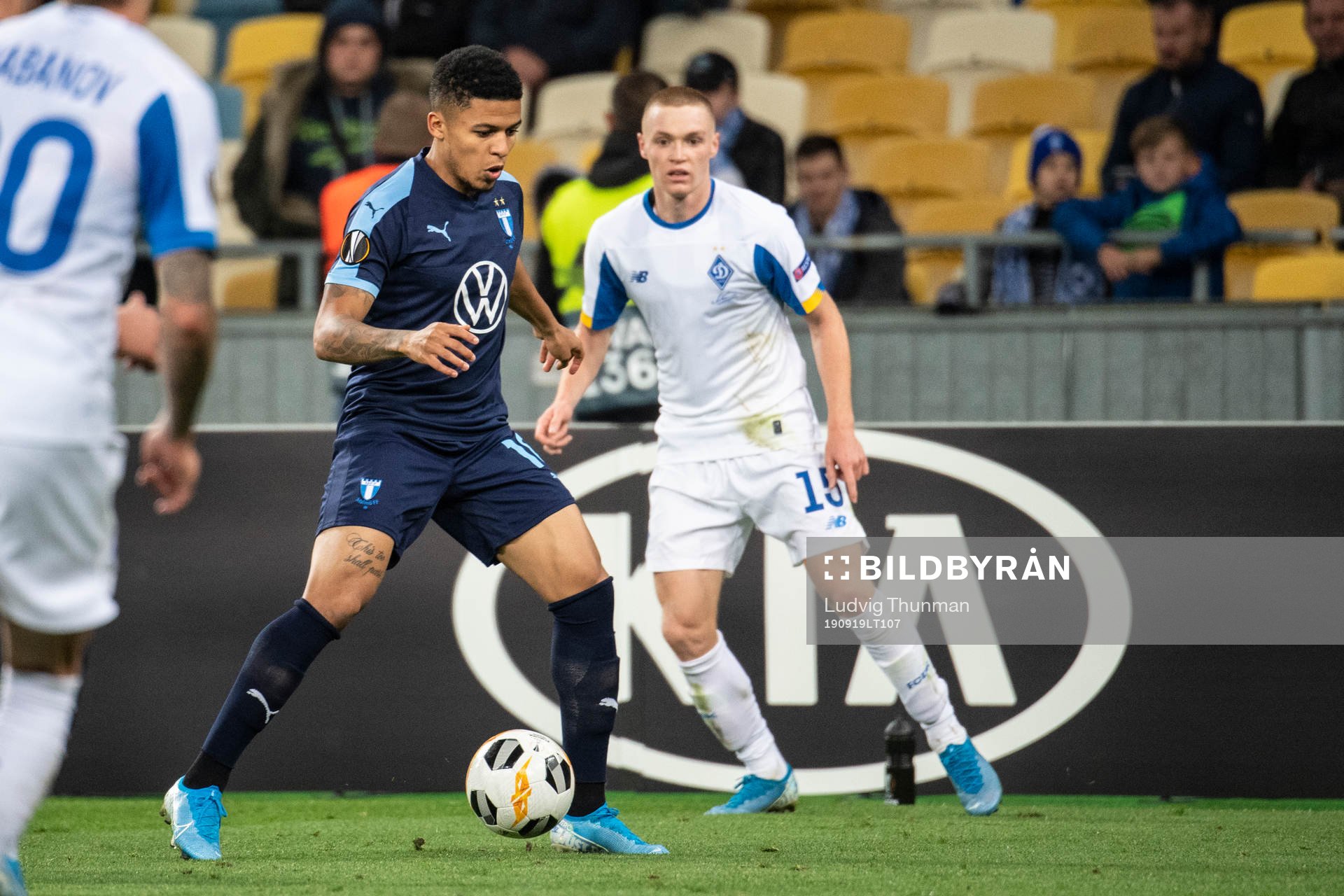 Romain Gall of Malmö FF during the Europa League match between Dynamo Kiev and Malmö FF September 19, 2019 in Kiev.