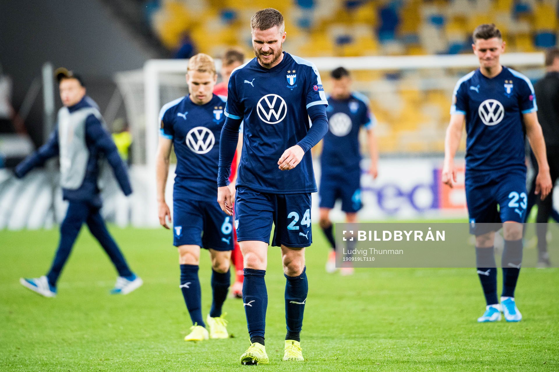 Lasse Nielsen of Malmö FF looks dejected