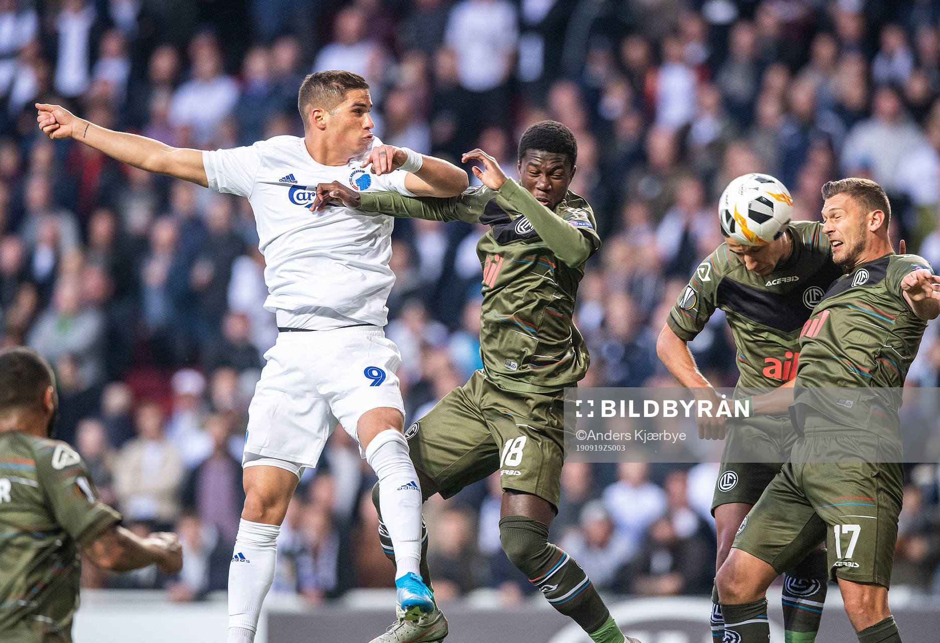 Pieros Sotiriou (9), FC København and Guy Eloge Koffi Yao