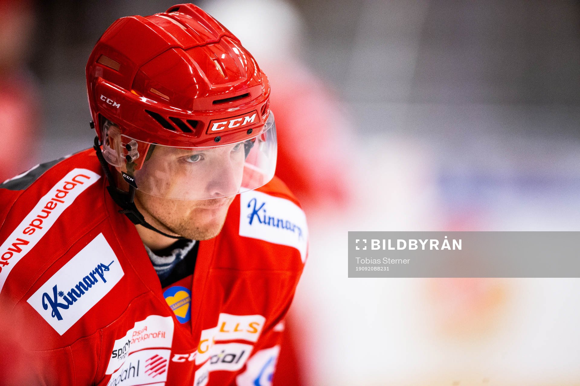 Almtunas Tobias Liljendahl innan ishockeymatchen i