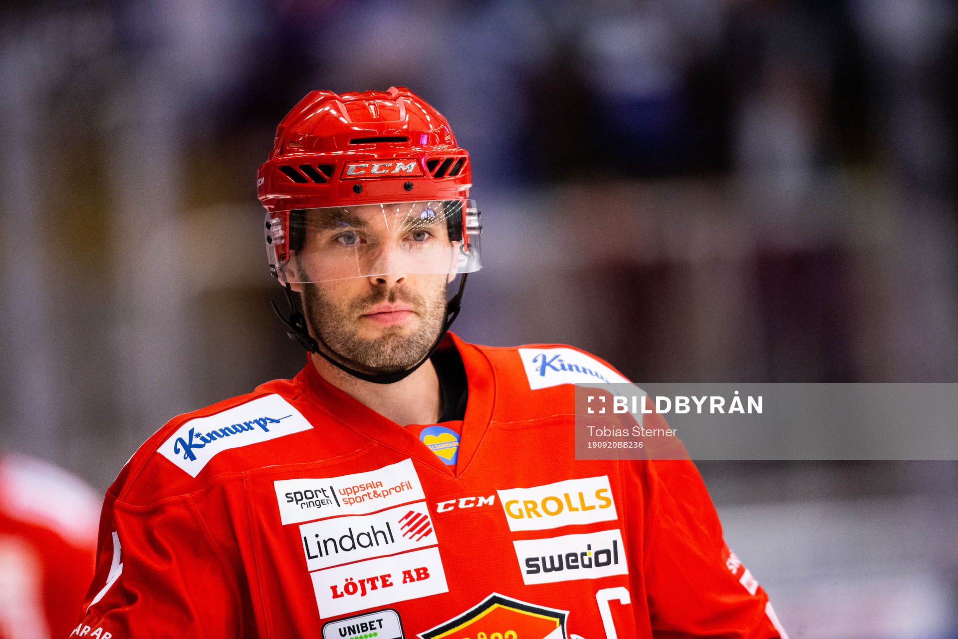 Almtunas Per Svensson innan ishockeymatchen i