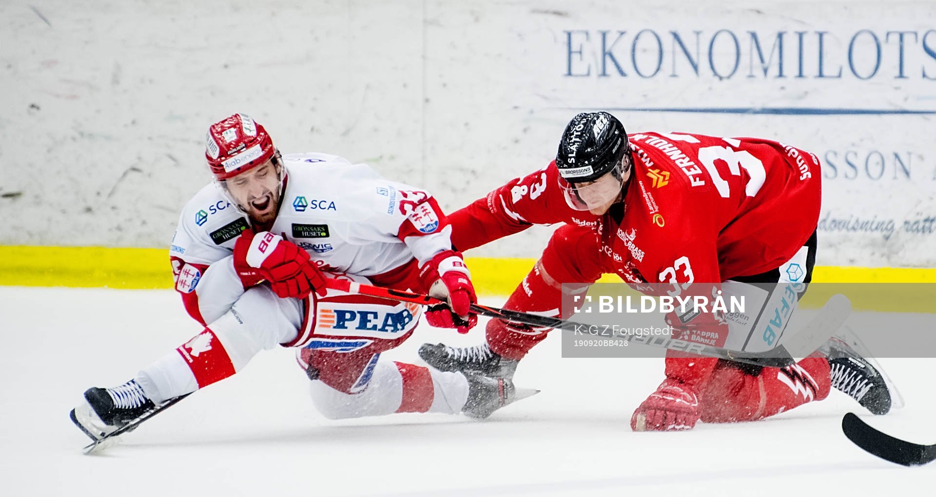 Timrås Albin Lundin och Vita Hästens  Simon Fernholm