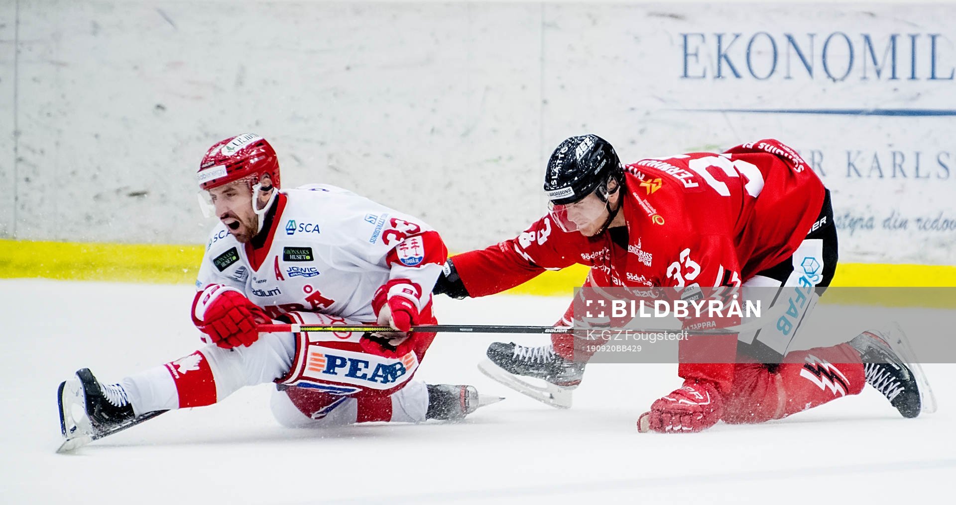 Timrås Albin Lundin och Vita Hästens  Simon Fernholm