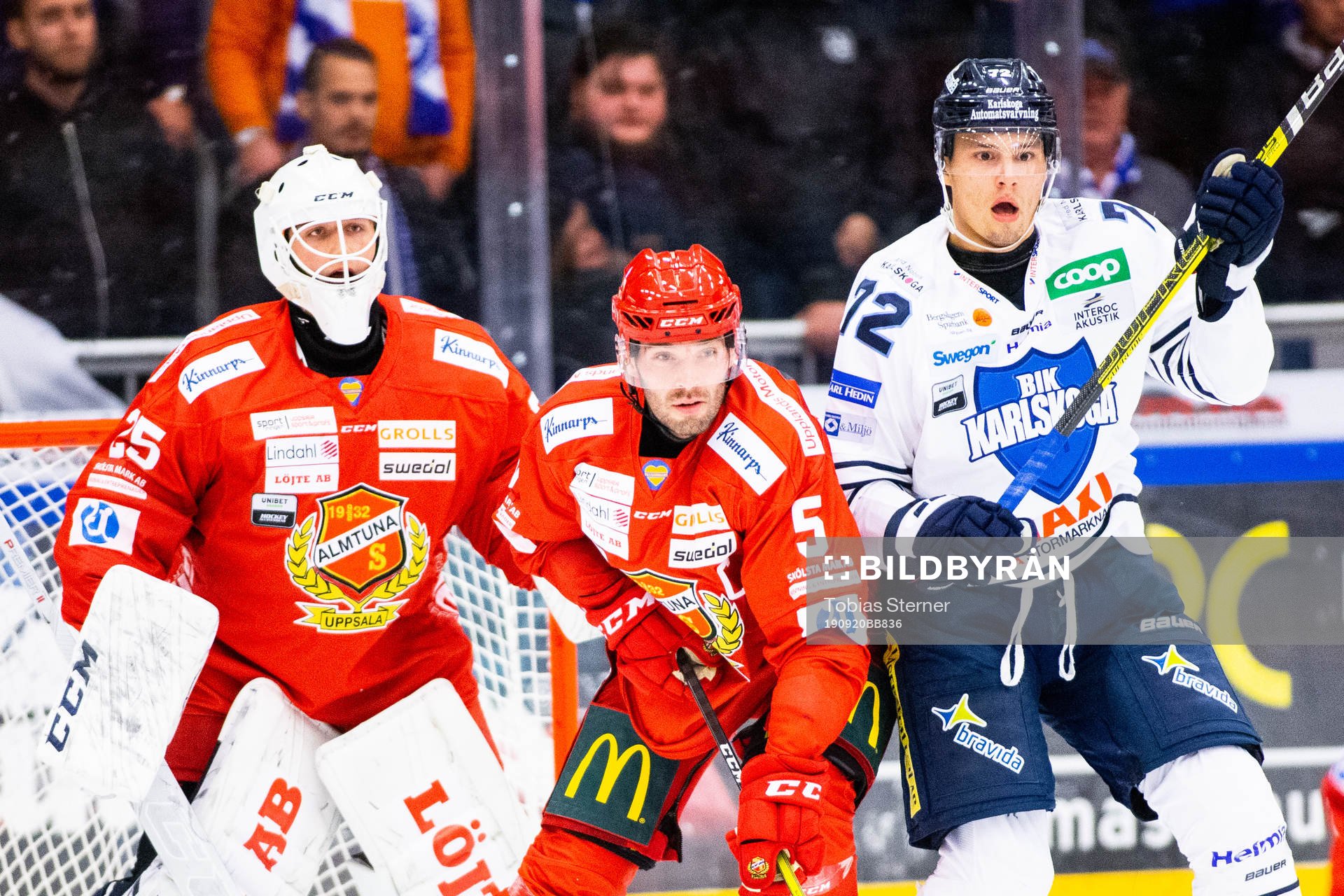 Almtunas målvakt Jesper Eliasson, Per Svensson och