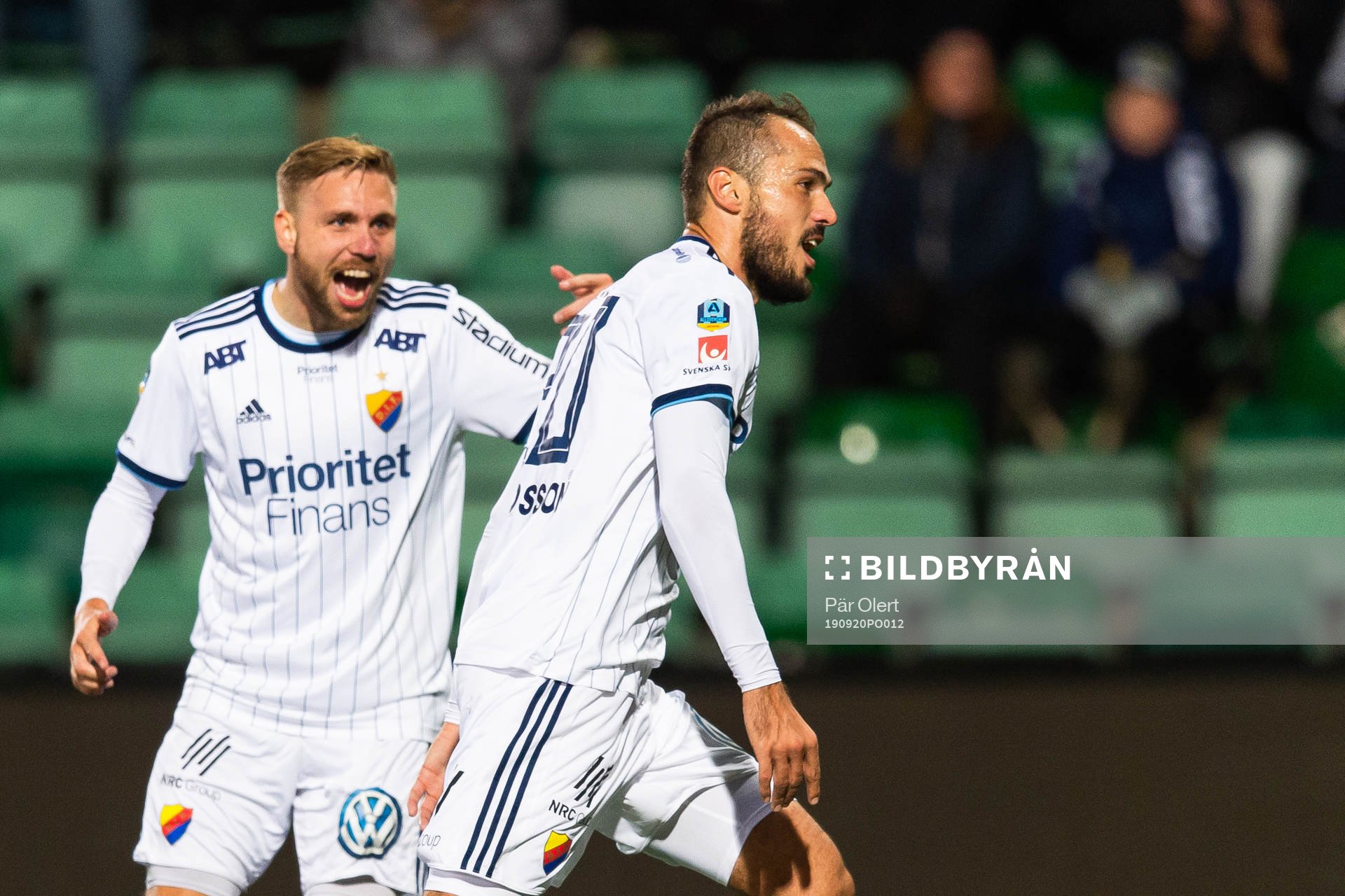Djurgårdens Emir Kujovic jublar